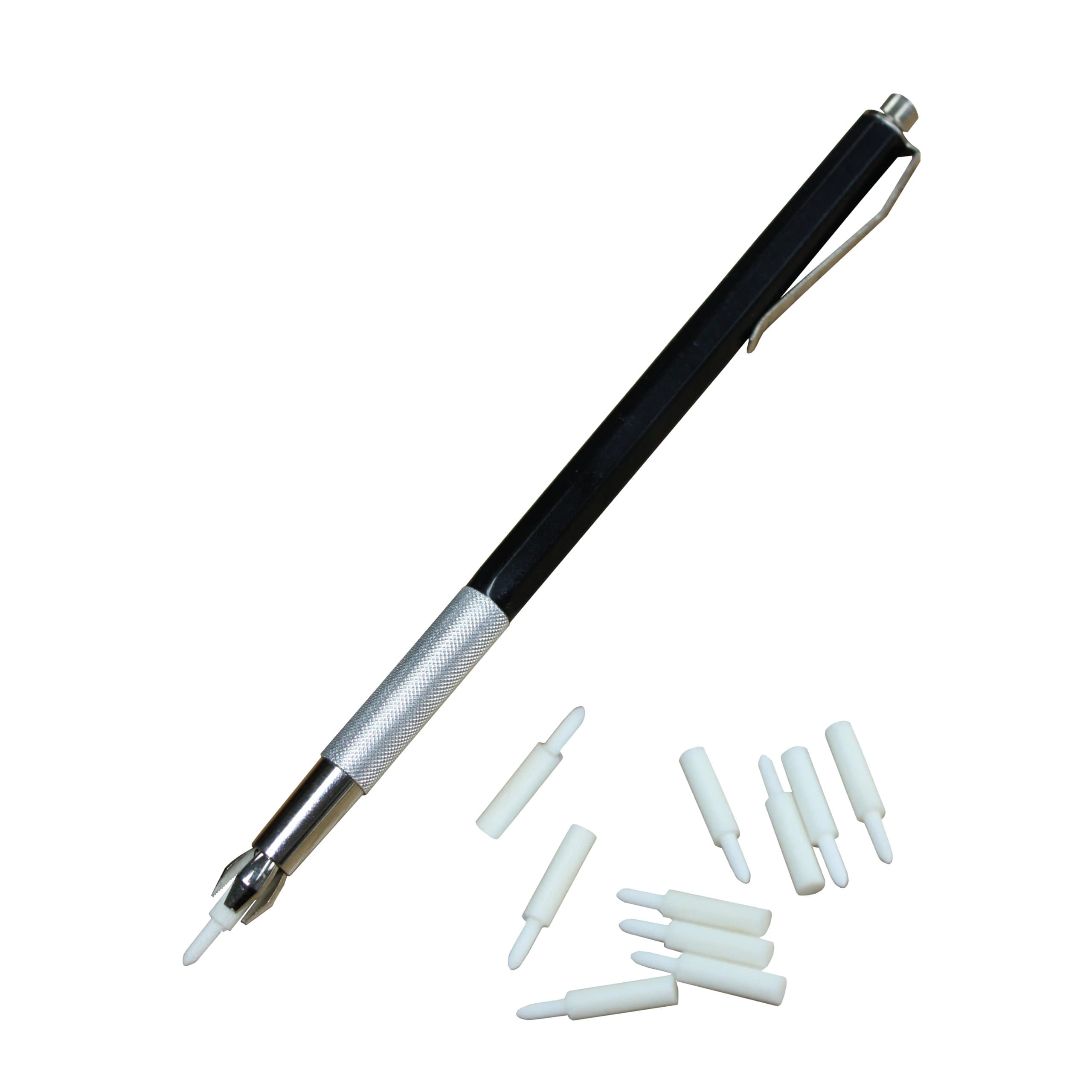 Cassie Change-A-Tip Pen Holder with 10 Felt Tips, Brown