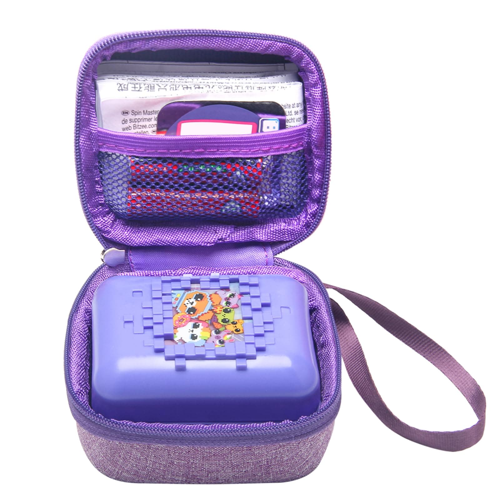 Hard Carrying Case for Bitzee Interactive Toy, Protective Travel Case for Bitzee Interactive Toy Digital Pet and Case Storage Holder (Purple)