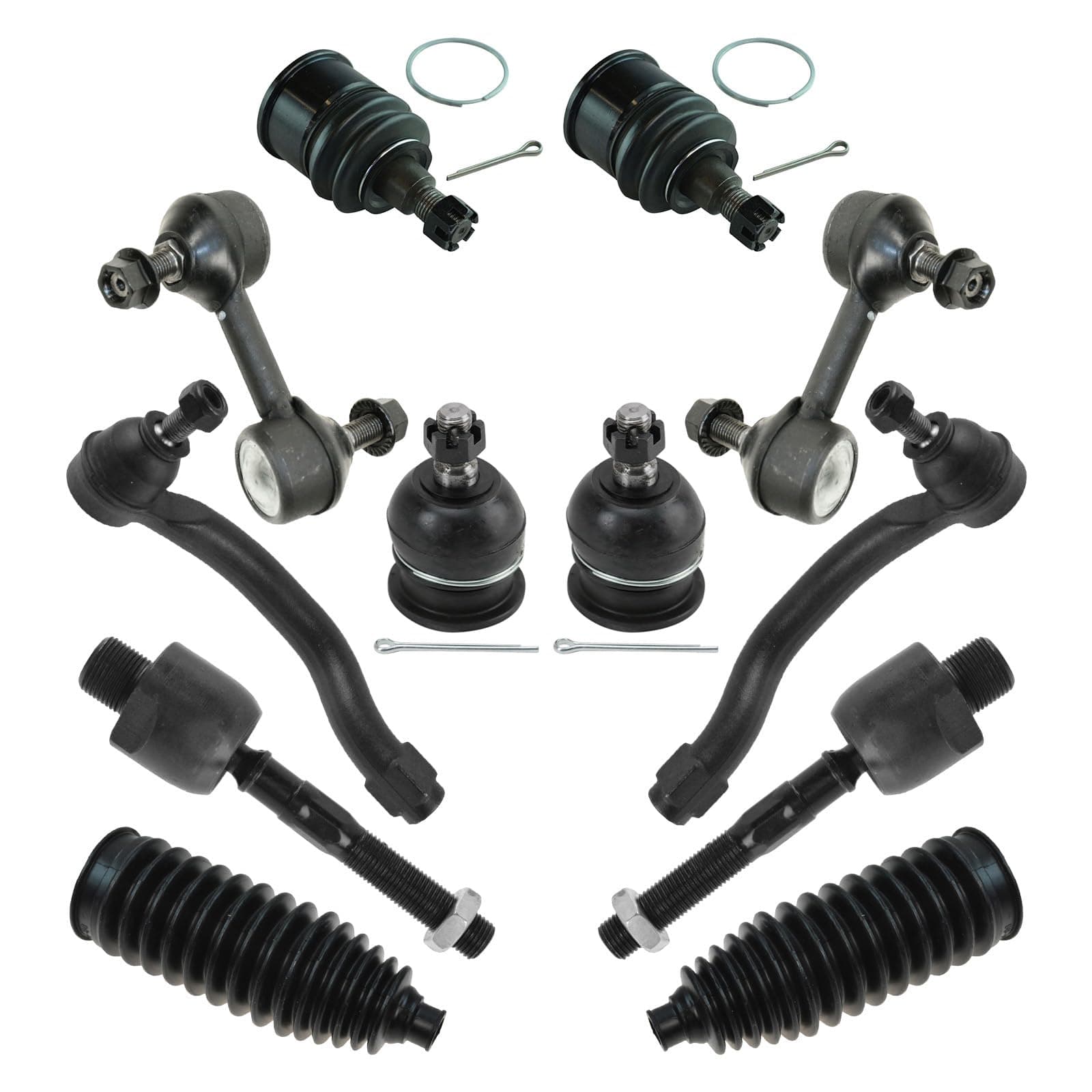 TRQ Front Steering & Suspension Kit Compatible with 2008-2012 Honda Accord