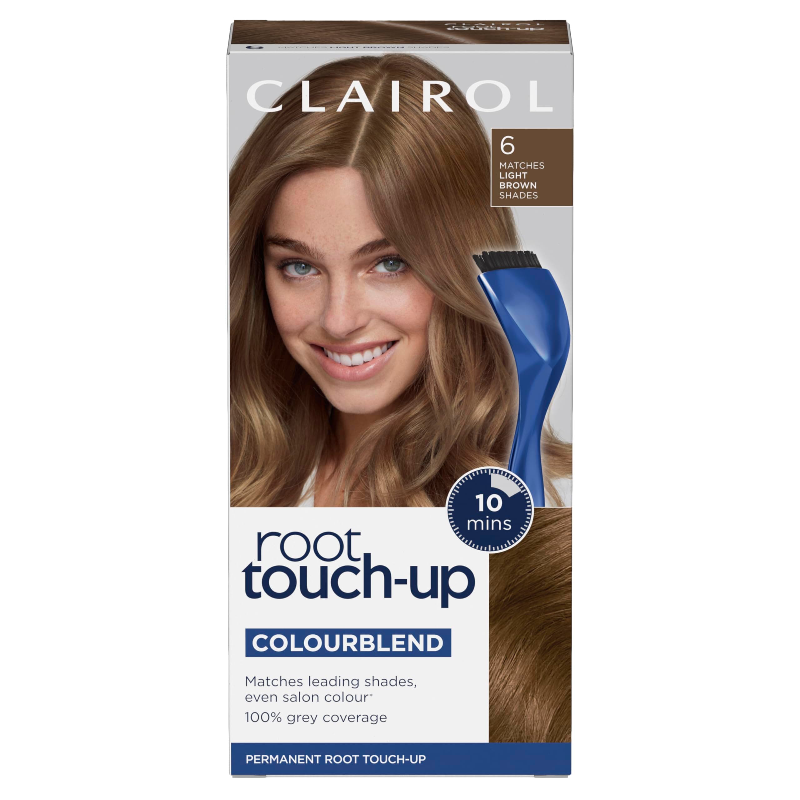 Root Touch-Up Permanent Hair Dye, 6 Light Brown