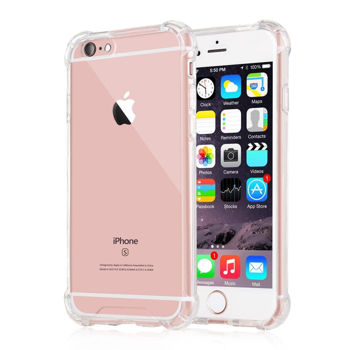 iXCC [Crystal Clear] iPhone 6 6s Case, New Cover Case [Shock Absorption] with Transparent Hard Plastic Back Plate and Soft TPU Gel Bumper - Clear