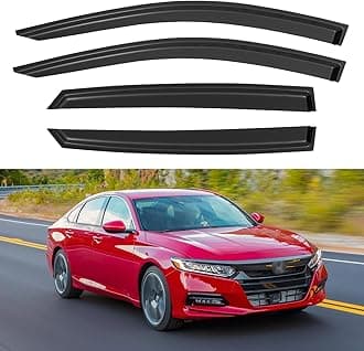 Window Visors Rain Guards for 2018-2023 Honda Accord, Out-Channel Window Vent Wind Deflectors Visors Shades for 18-23 Accord 19 20 21 22