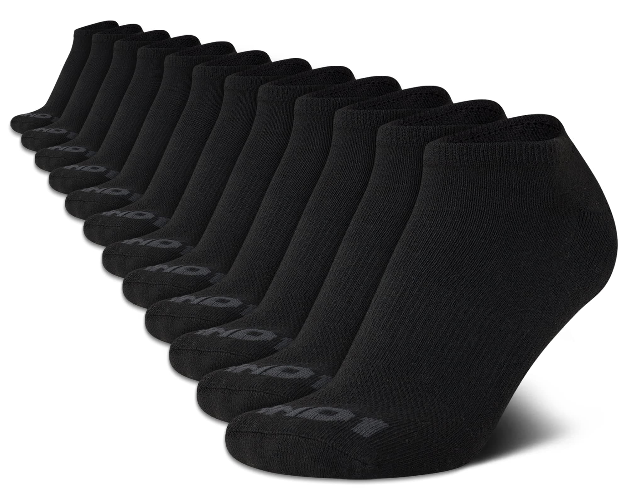 AND1 Men's Athletic Arch Compression Cushion Comfort Low Cut Socks (12 Pack)