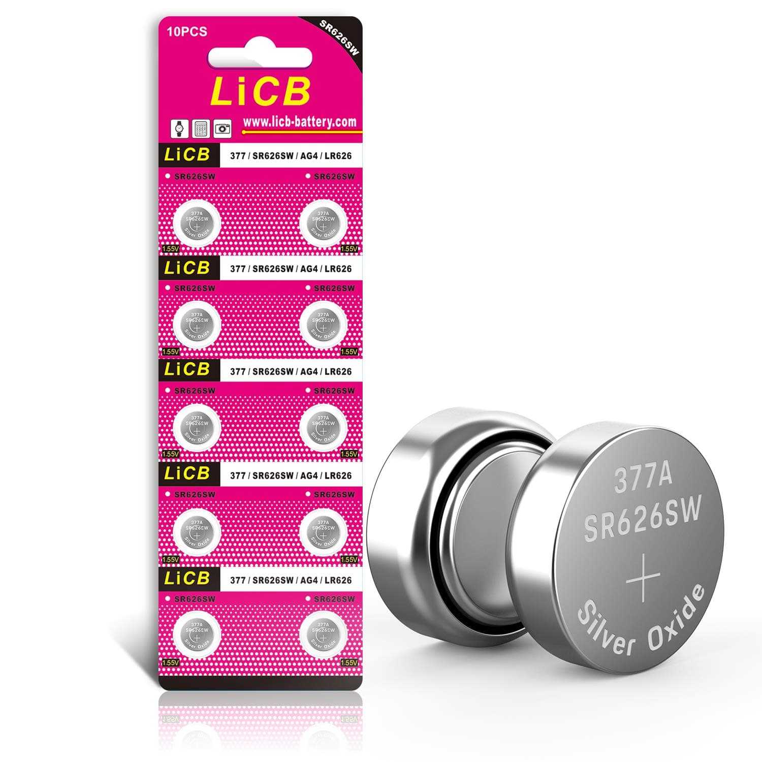 – LiCB 10 PCS SR626SW 377 AG4 1.5V Button Cell Watch Batteries