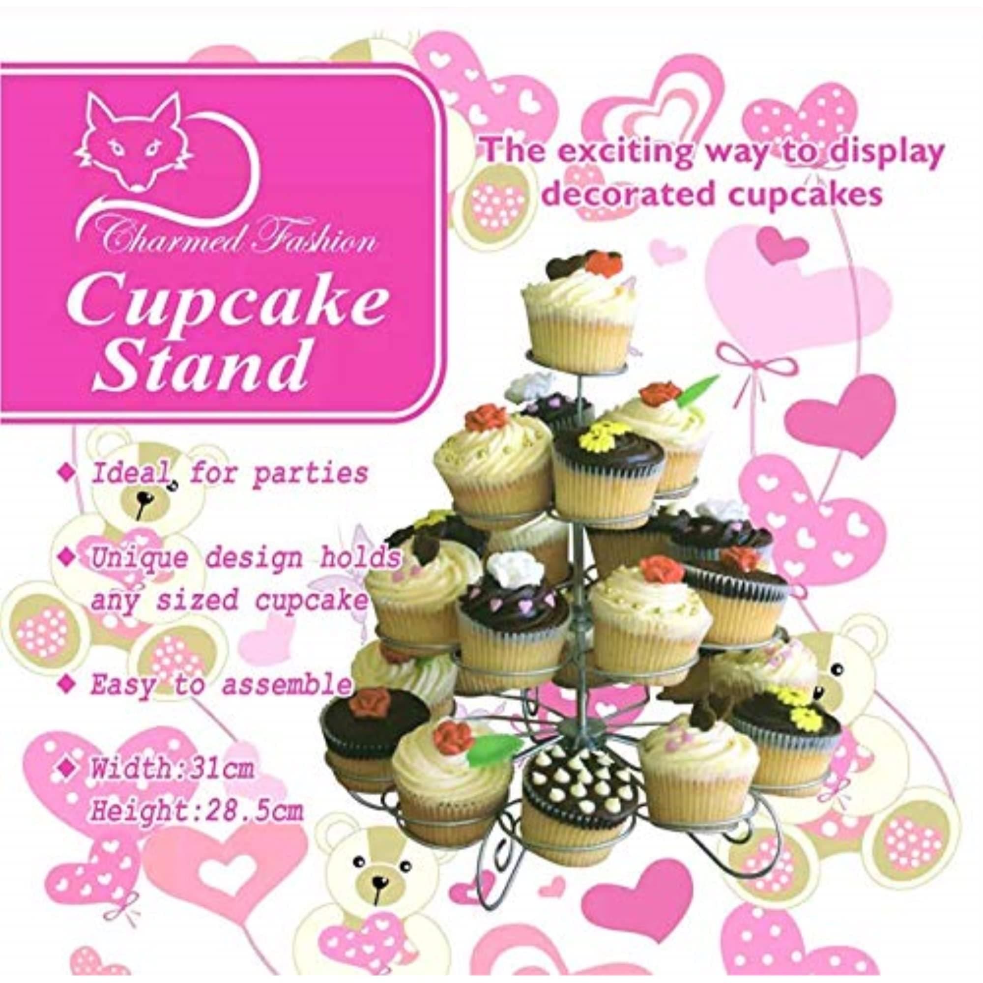 Charmed 4 Tier Metal Cupcake Stand (Hold 23 Cupcakes)