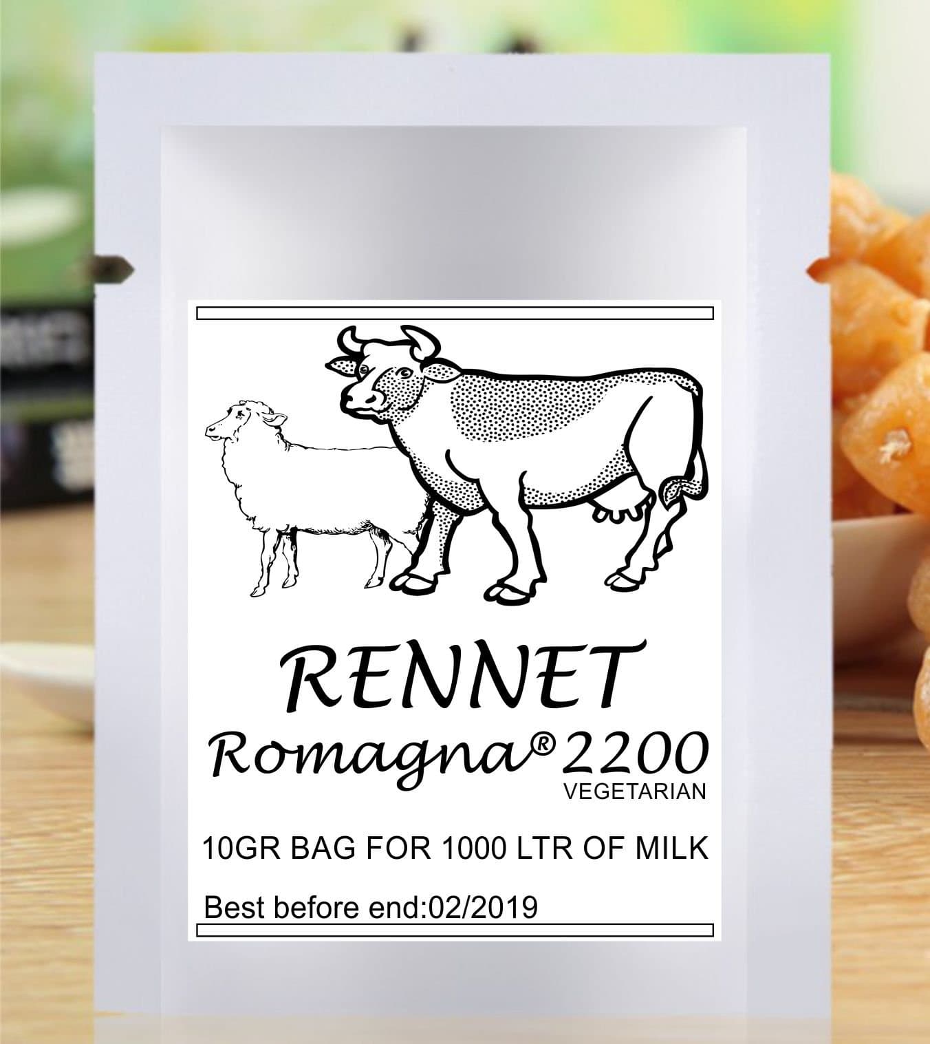 Rennet ROMAGNA 2200 Granules 10g Pack For 1000 L Milk