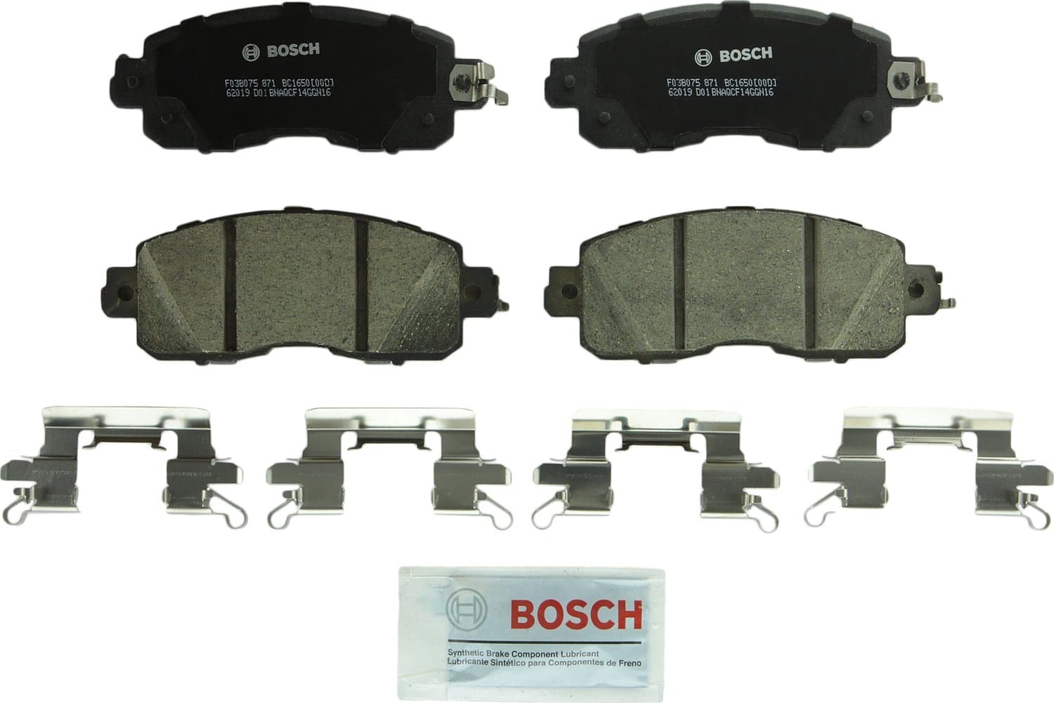 BC1650 QuietCast Premium Ceramic Disc Brake Pad Set - Compatible with Select Nissan Altima, Leaf; FRONT