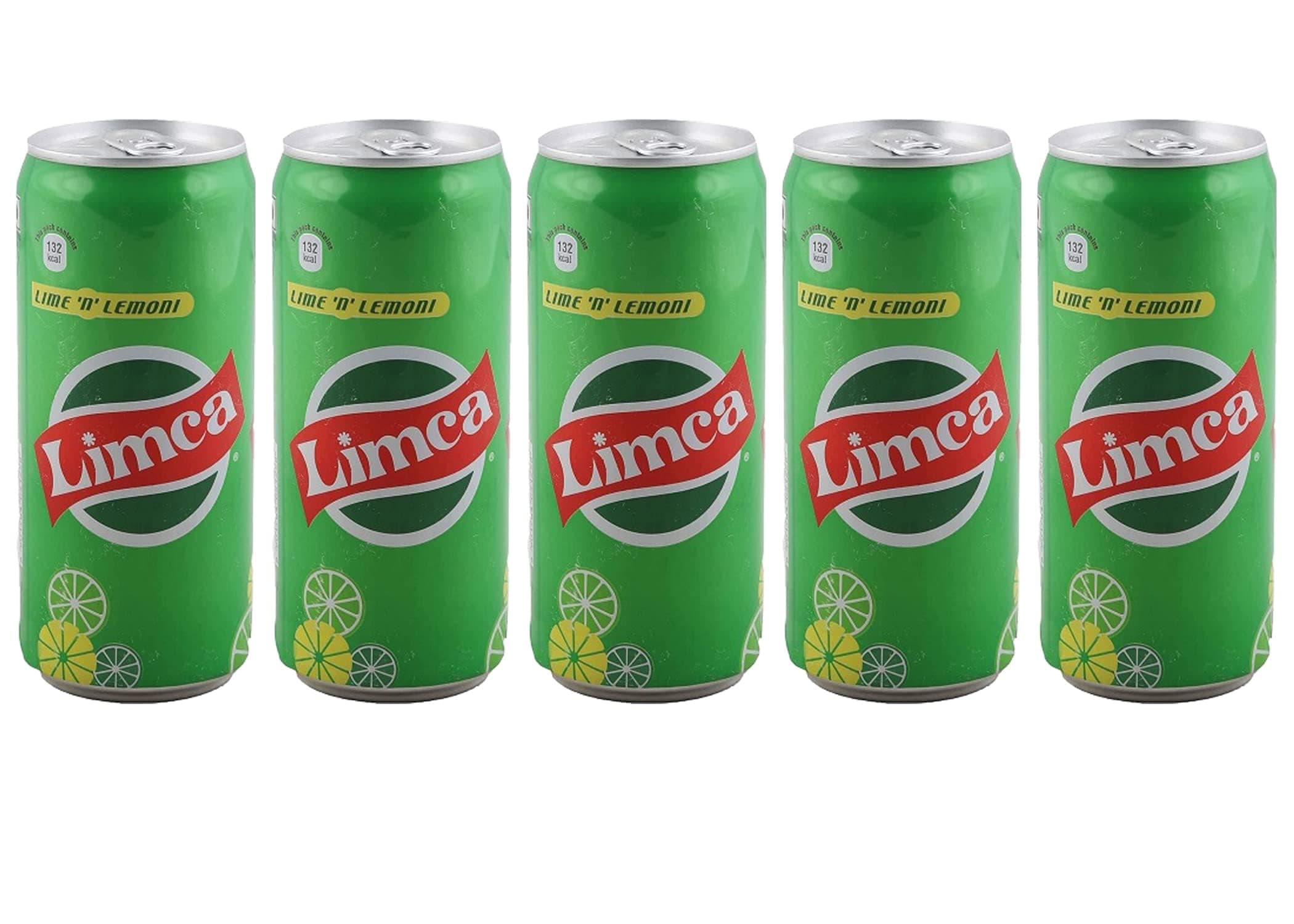 Limca Can 300ml – Soft Drink – Cold Drink Can – Refreshing Lemon Drink – Strong Taste – Beverages (Pack of 5)