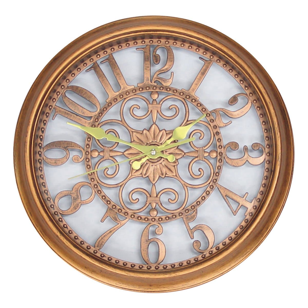 Creative Hollow Style Wall Clock - 14 inch Rustic Chrome