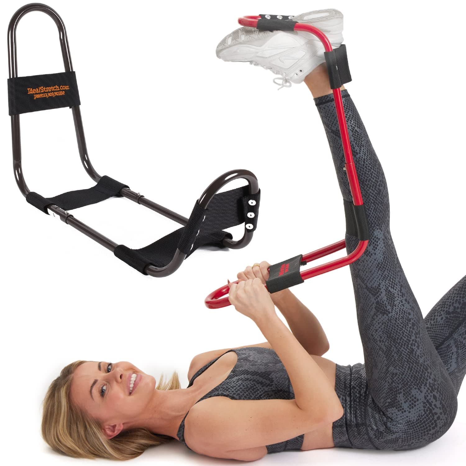 IdealStretch - Original Patented – Hamstring Stretcher, Lower Back Stretcher, Hip Stretcher, & Calf Stretcher - Knee Extension & Pain Relief