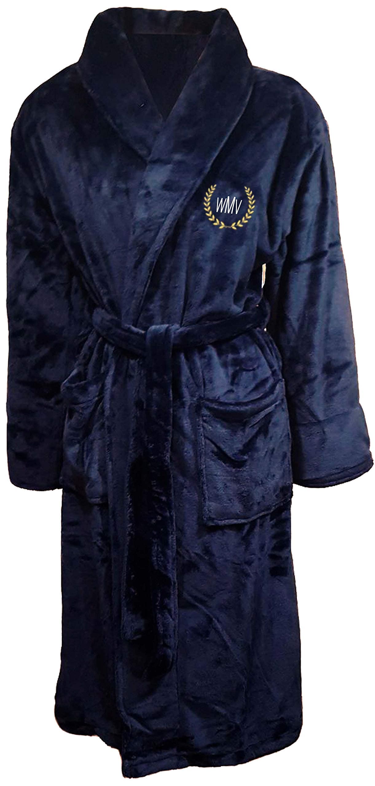 Tri Color RobesMen's Microfiber Plush Luxury Robe Monogram Personalized