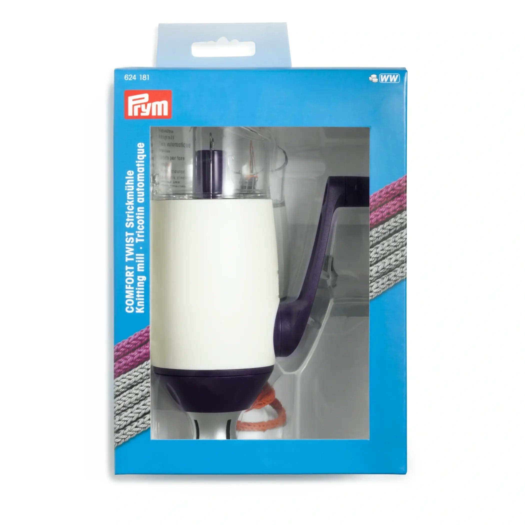 Prym Knitting Mill, Metal, Wool, Violett Weiß, One Size