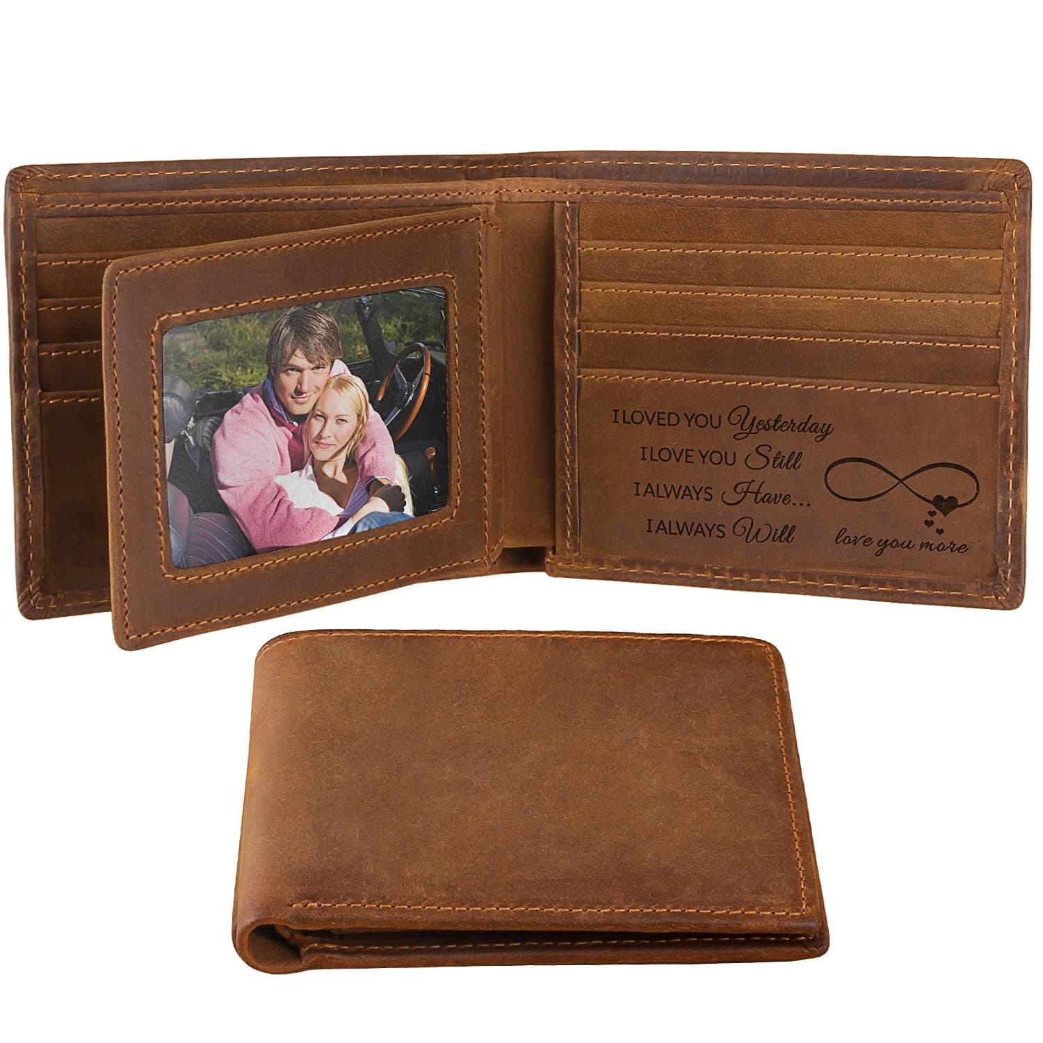 Engraved Personalized Wallet For Husband,Customized Gifts for Husband