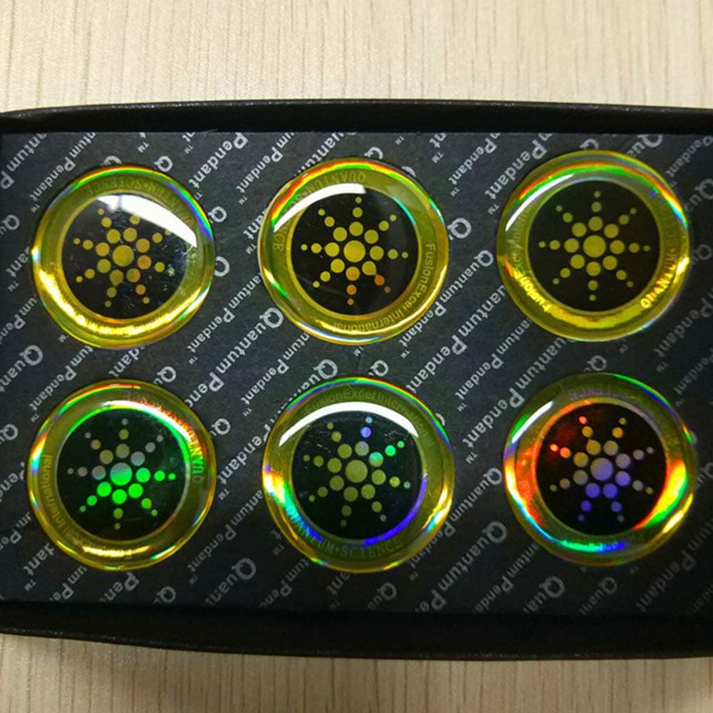 6pcs/Pack Anti Radiation Protector Shield Sticker, Neutralizer, Cell Phone Protection Device Neutralizer Patch Energy Saver Scalar Ion for All Mobile Phones, iPad, MacBook, Computer, Laptop(Gold)