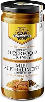 Total Hive Superfood Honey - with Raw Honey, Royal Jelly, Propolis, Bee Pollen, Ginseng