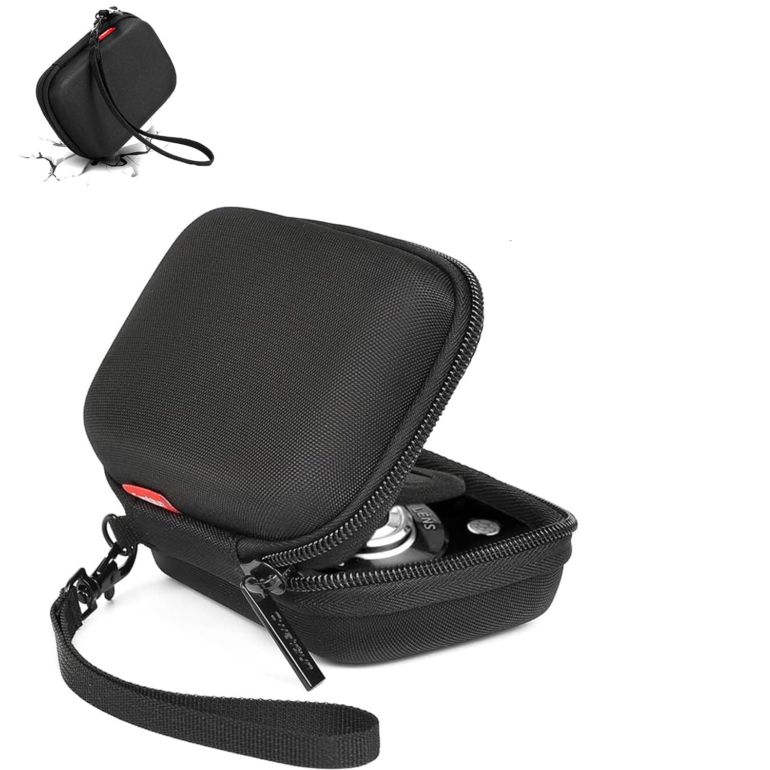 Camera Carrying Case for Digital Camera, Small Camera Pouch for AbergBest 2.7" LCD Kodak Pixpro/Canon PowerShot ELPH 180/190 / DSCW830 Travel Cameras, Zipper Mesh Pocket fits USB Cable & Batteries