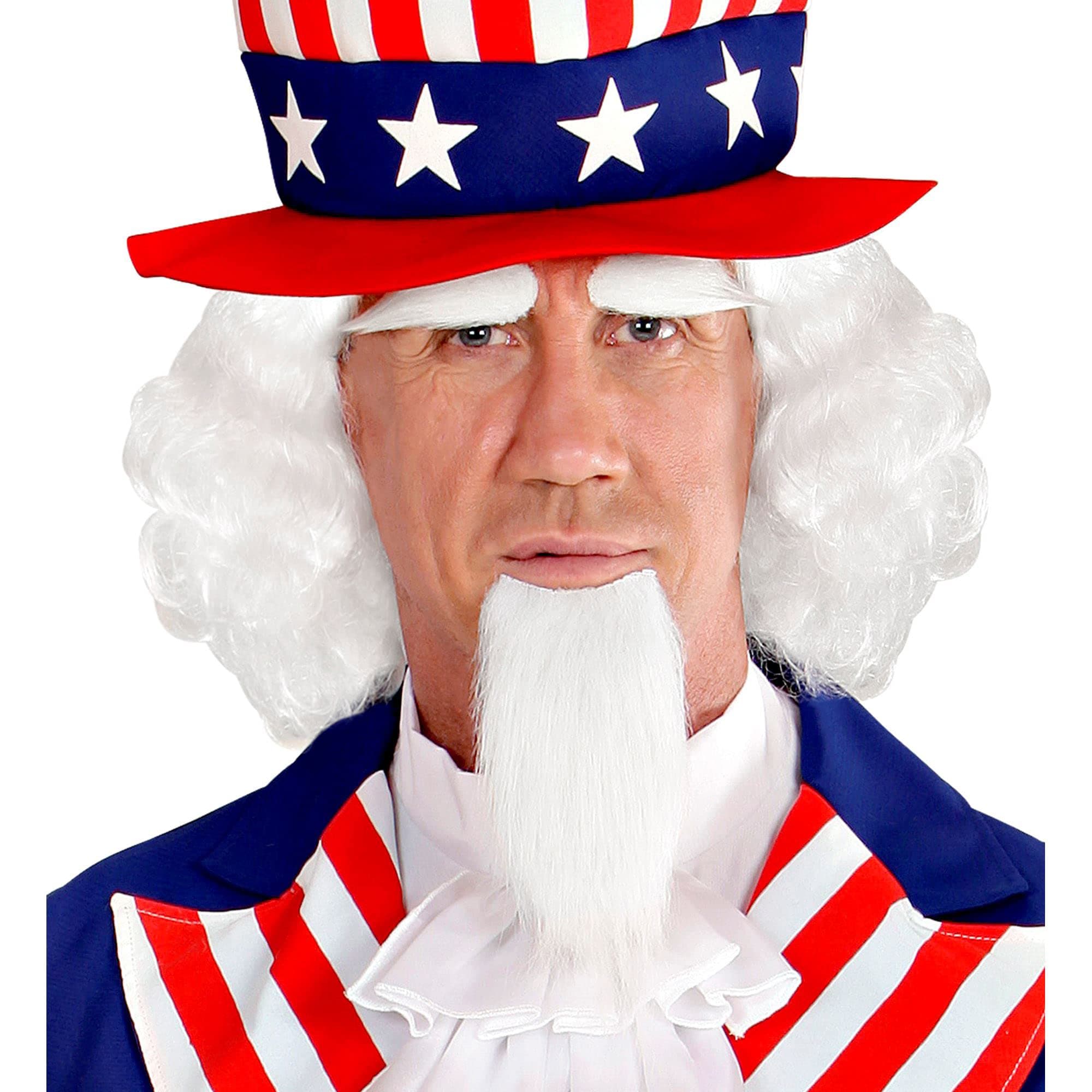 Widmann 06750 Uncle Sam Wig with Beard and Eyebrows ? White