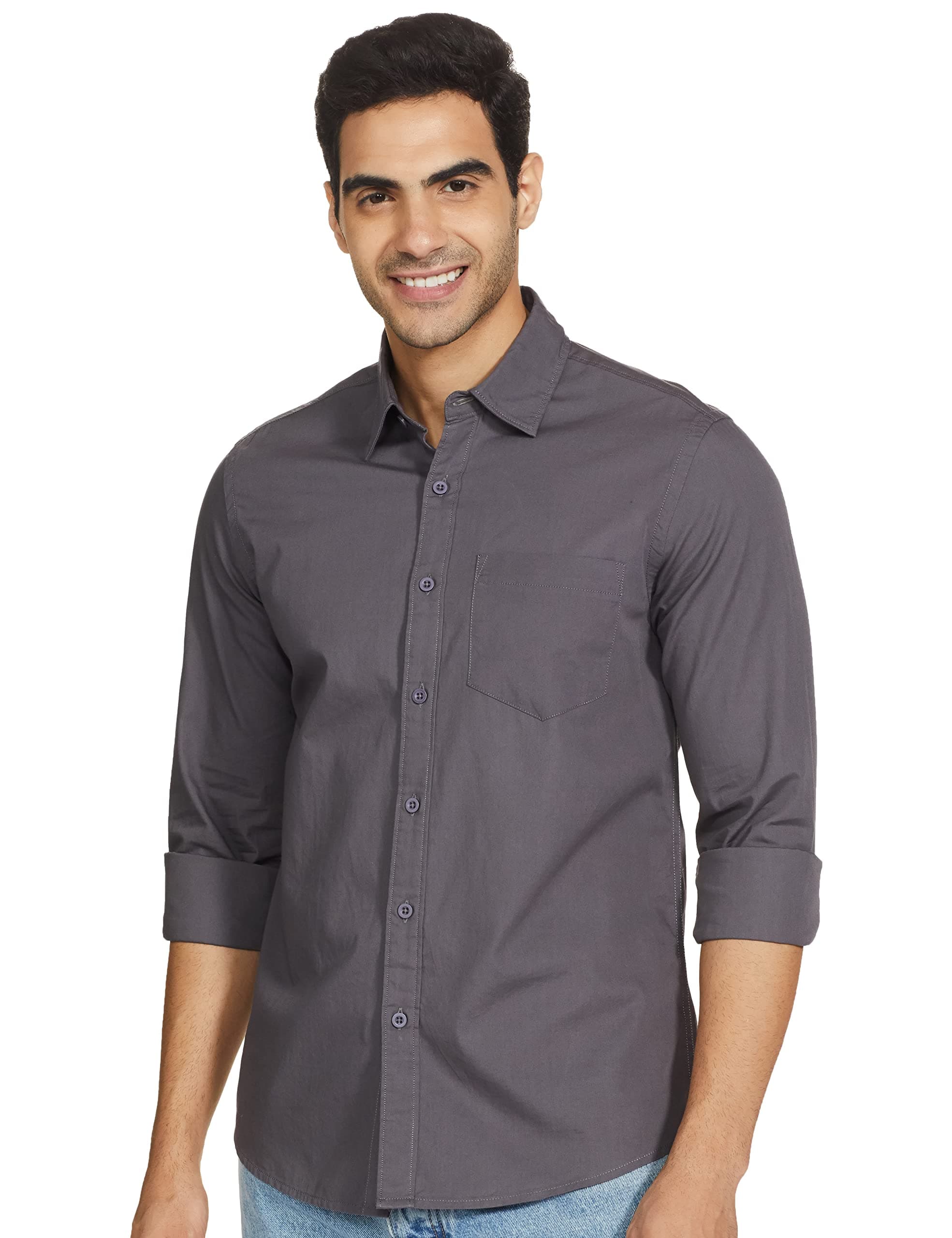 NEWPORT Men's Solid Slim Fit Shirt