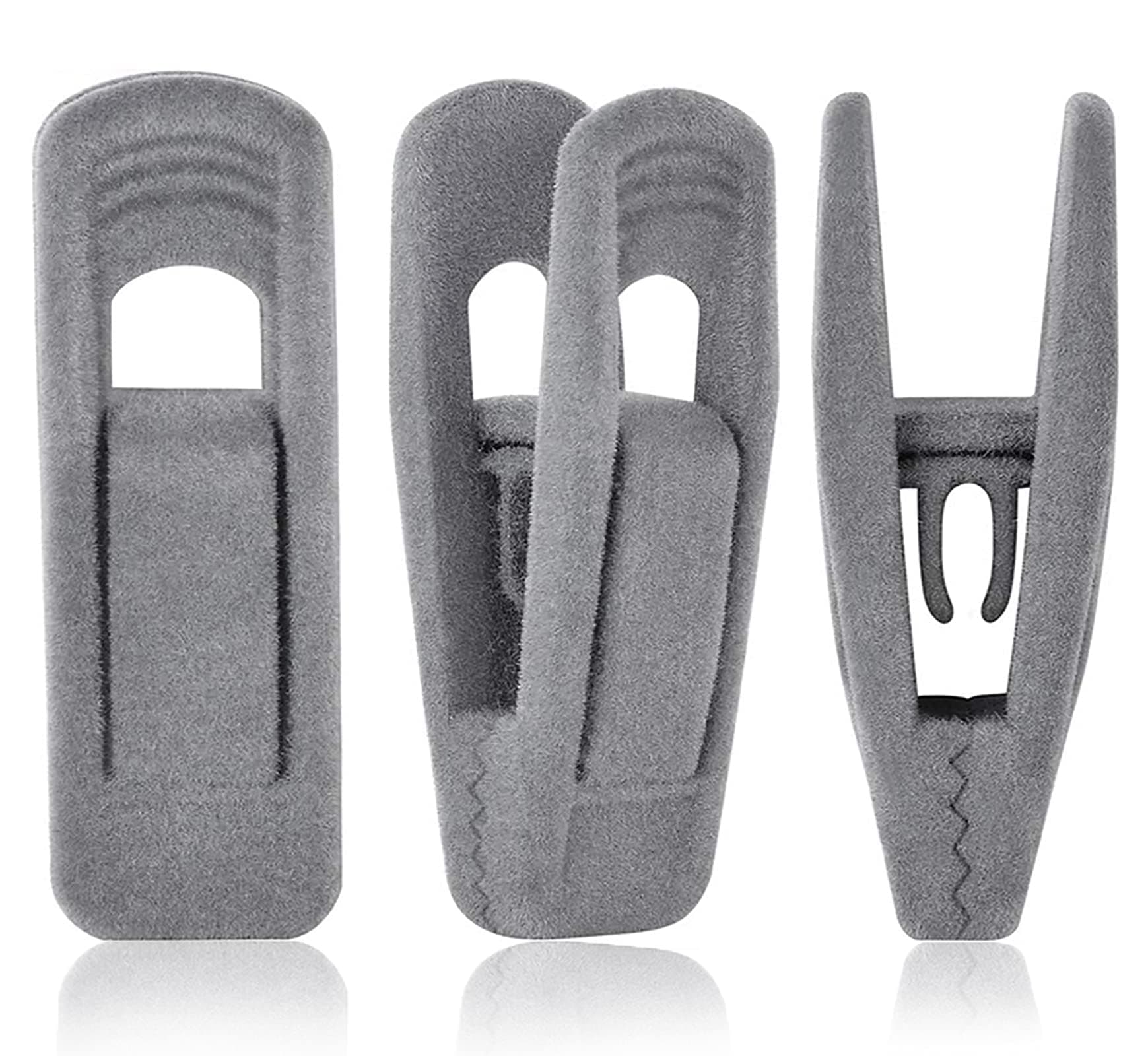 GREY VELVET CLIPS 20PCS