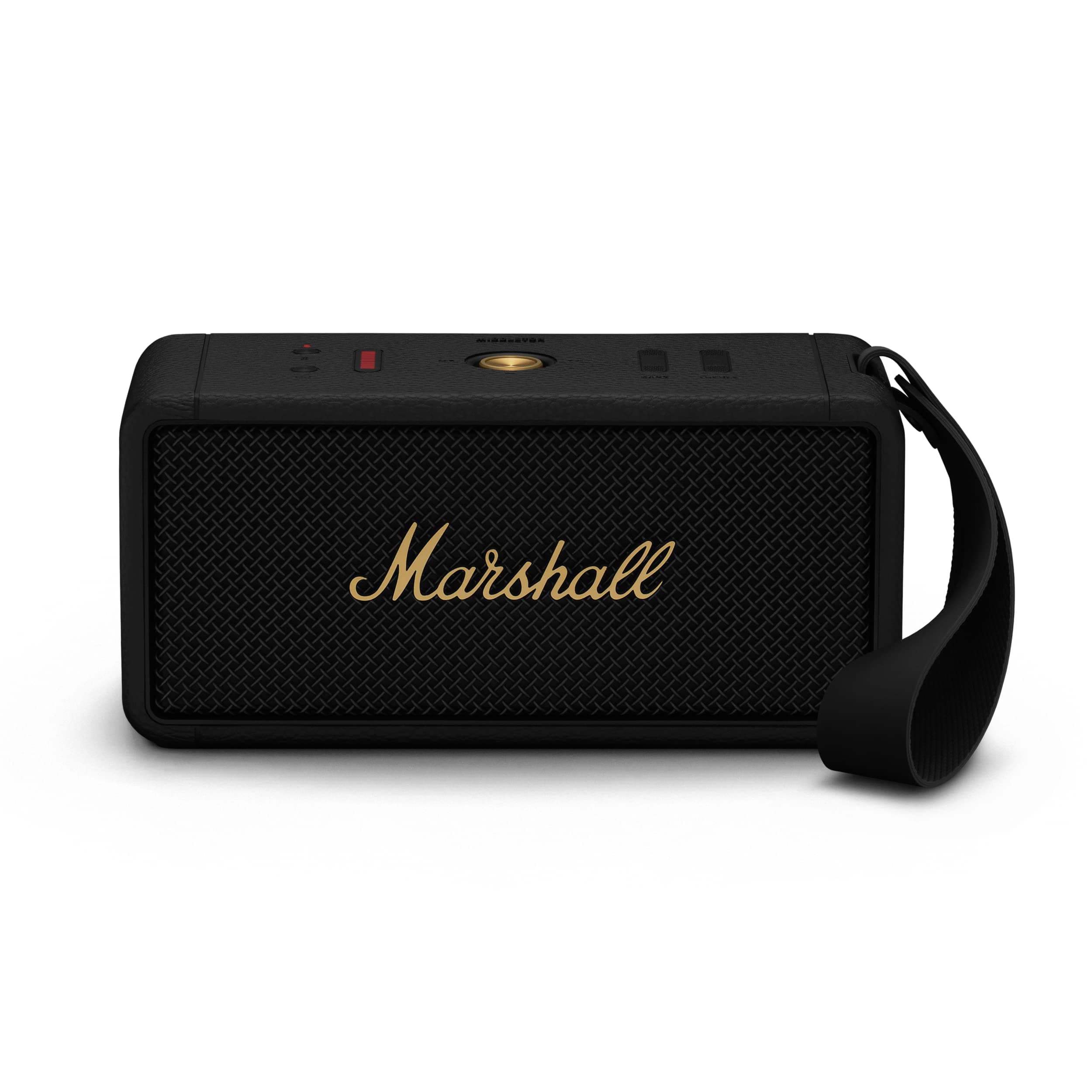 Middleton Portable Bluetooth Speaker, Black and Brass