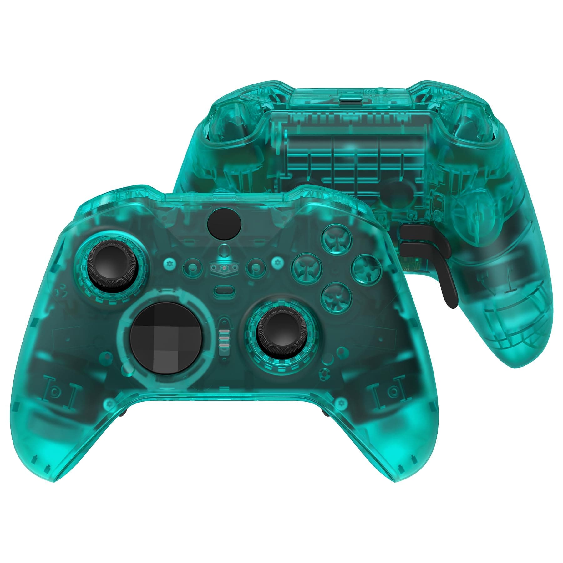eXtremeRate Full Set Shell Buttons for Xbox One Elite Series 2 Controller, Emerald Green Replacement Faceplate Back Plate Bottom Shell with Buttons for Xbox Elite Series 2 Core Controller - Model 1797