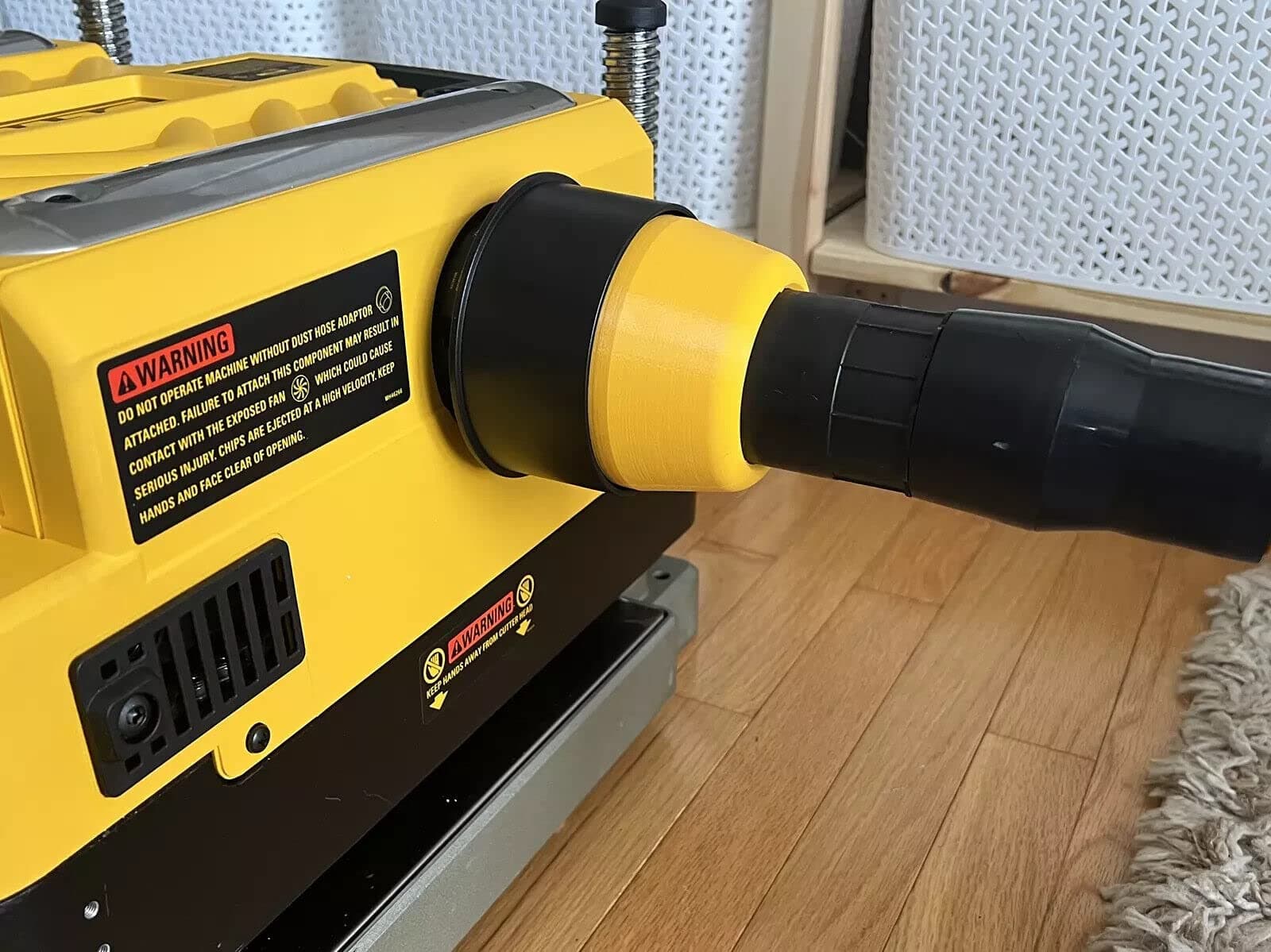 ToolCurve 2 1/2 Hose Adapter Compatible with Dewalt DW735 & DW735x Planer - Made in USA!