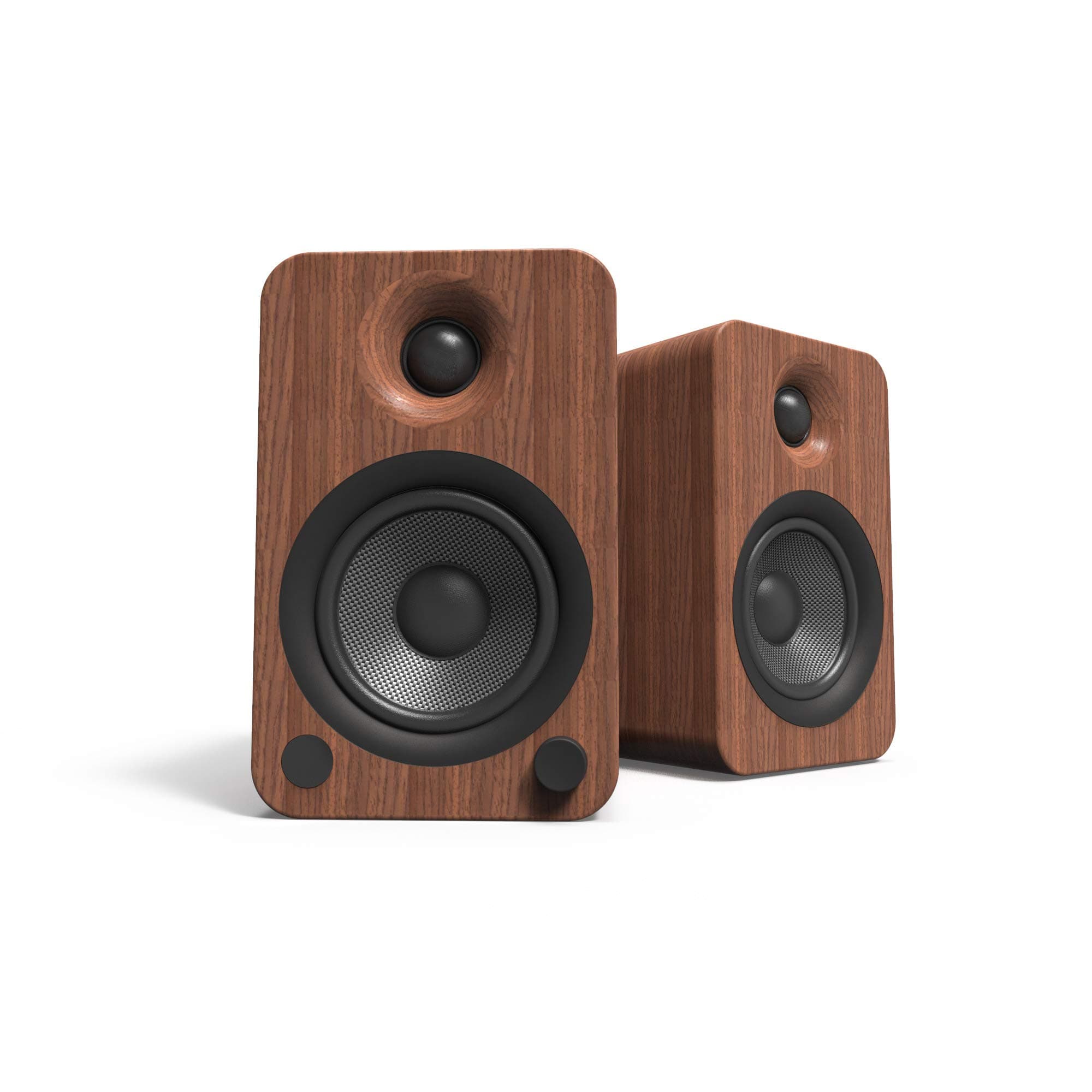 YU4WALNUT Bluetooth Powered Speakers - 140 Watts - Phono Preamp (Walnut)