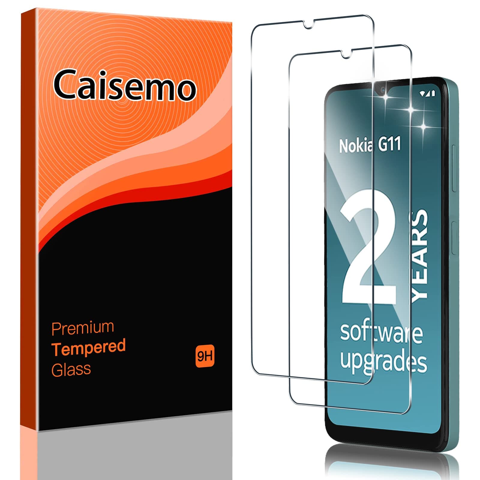 2 Pack For Nokia G11 / G21 Tempered Glass Screen Protector,9H Hardness, Anti Scartch,Soft Touch