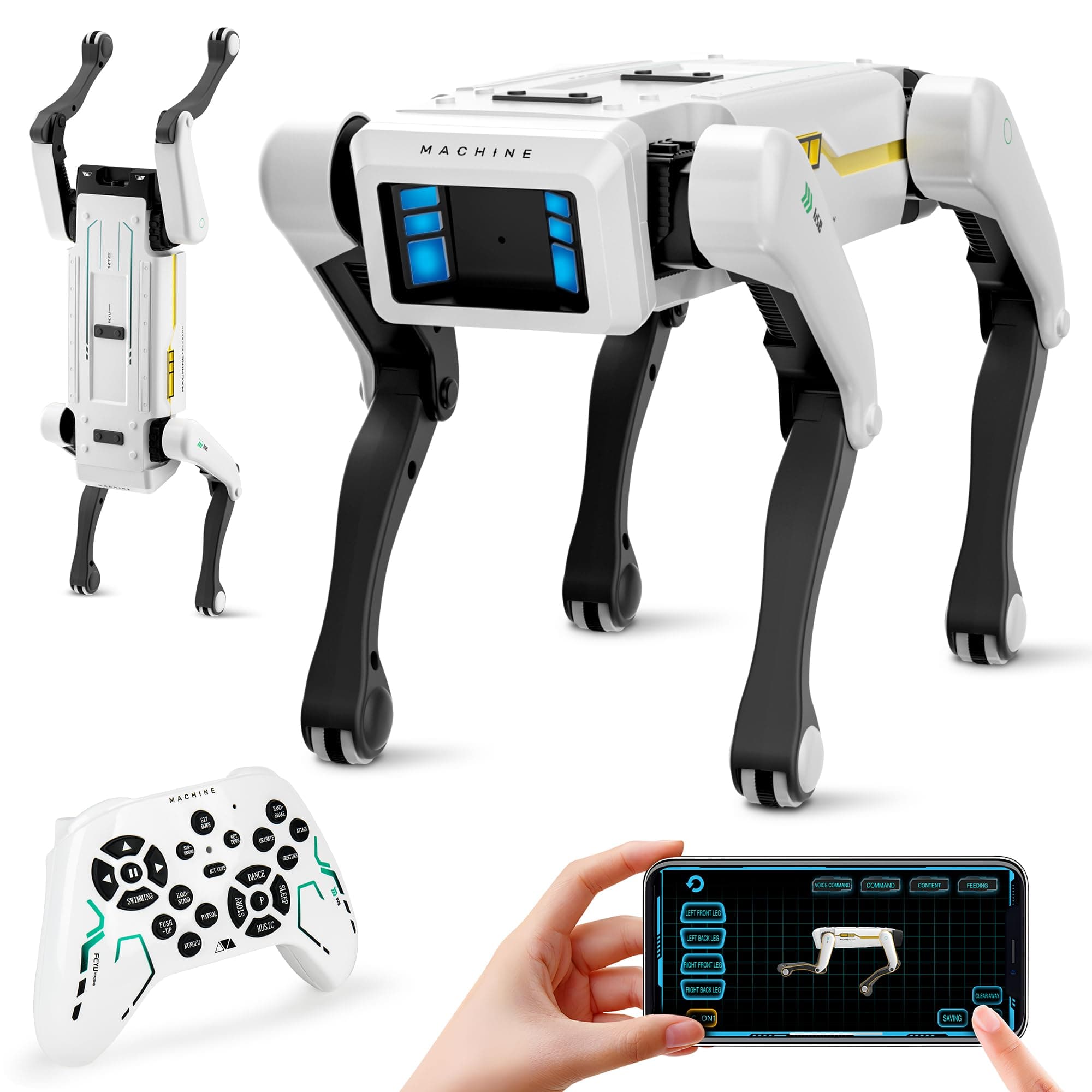Smart Robot Dog - Interactive STEM Pet with Voice Control, 30+ Actions & APP Programming, Durable Design for Kids Age 6+ (Compatible with iOS/Android)