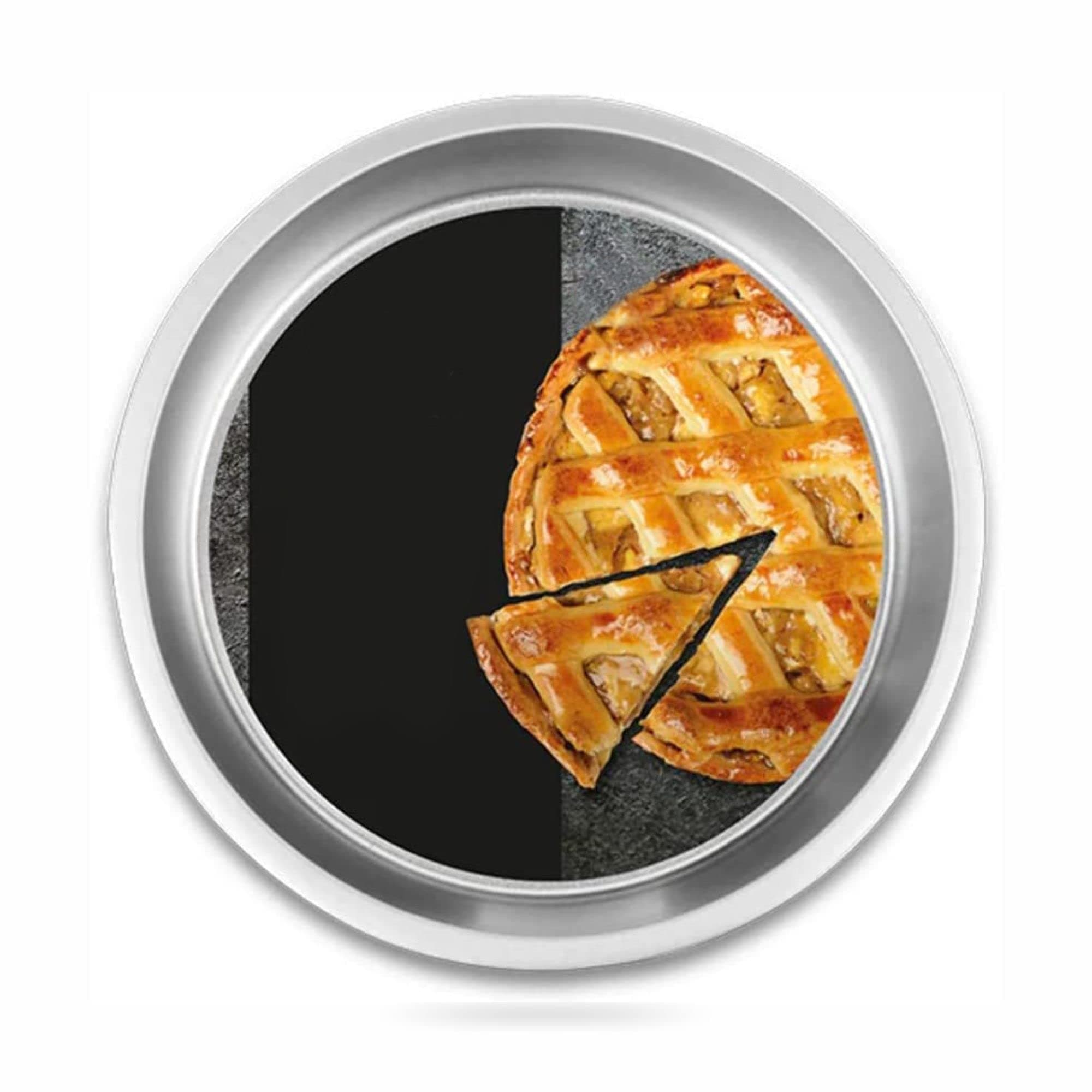 Pie Dish Classic Non Stick Steel Round Deep Bakeware Tin Dishes Suitable for Baking Cakes Meat Fruit Pies Quiches Cakes and Tarts Home Kitchen Accessories Diameter 3.5cm X 22cm (Pack of 1)
