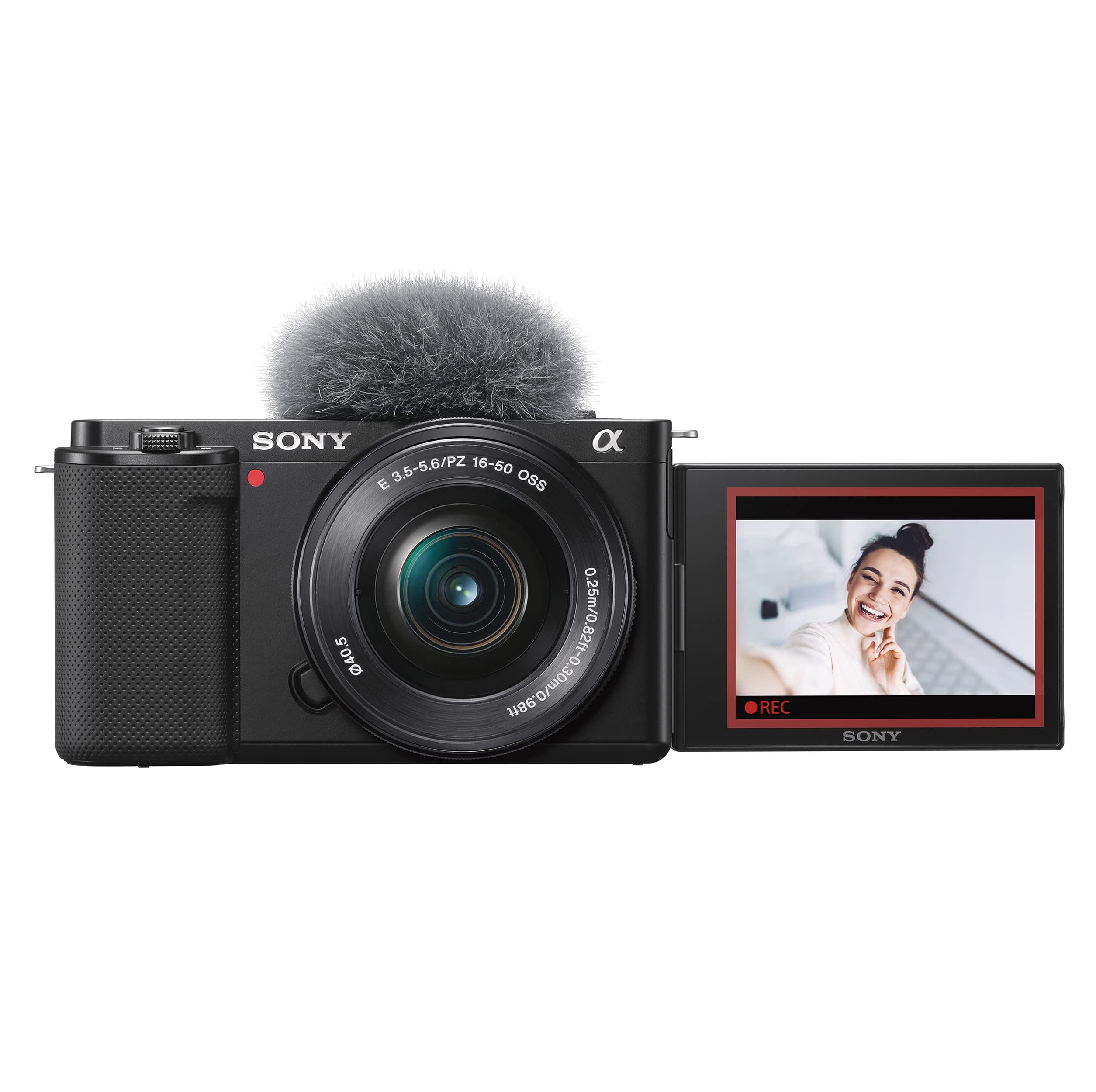 Alpha ZV-E10L 24.2 Mega Pixel Interchangeable-Lens Mirrorless vlog Camera with 16-50 mm Lens, Made for Creators | APS-C Sensor | Advanced Autofocus | Clear Audio & 4K Movie Recording - Black