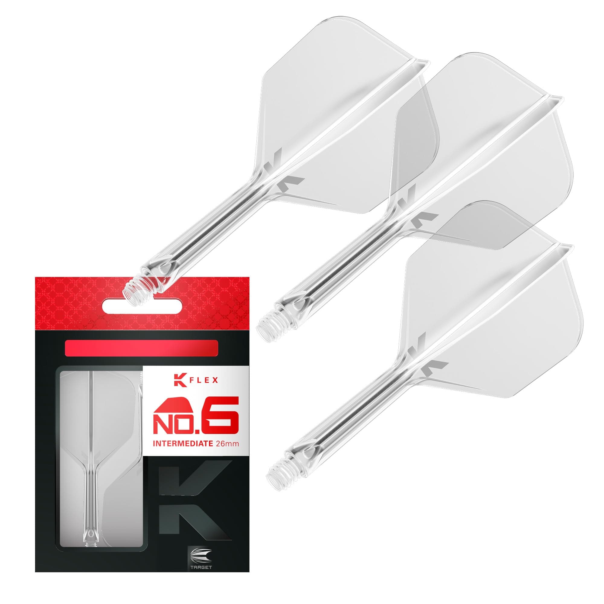 TARGET K-FLEX SHAPE/NO6 FLIGHT (26MM INTERMEDIATE, Clear)