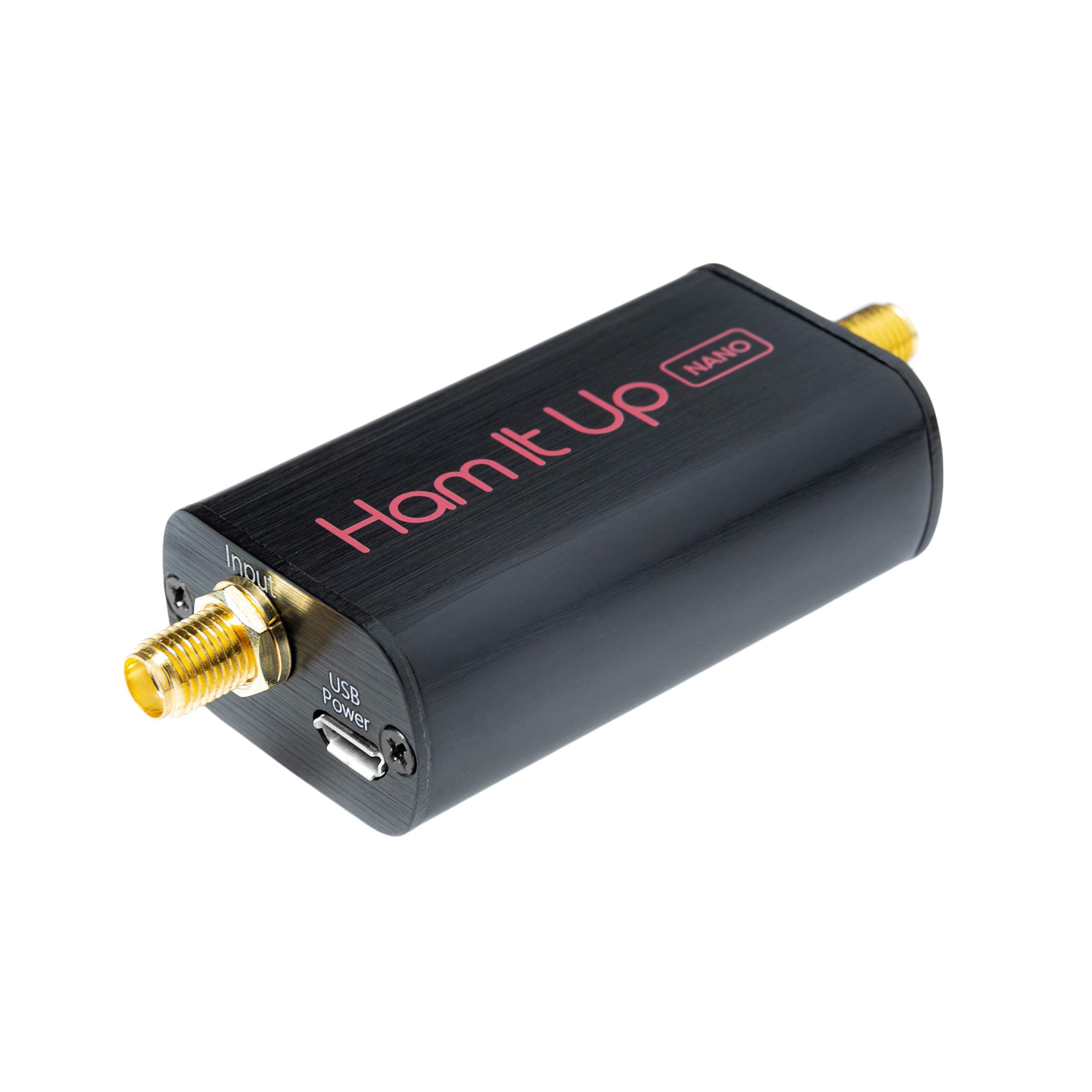 Ham It Up Nano - Tiny HF, MF & LF Upconverter w/TCXO. Extends The Frequency Range of Your Favorite RTL-SDR or Radio Down to 100kHz. Includes Aluminum Enclosure & Accessories