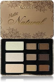 Cosmetics - Matte Natural, 9-Color Eyeshadow Palette Matte Finish, Highly Pigmented Eye Shadow Makeup, Long-Wearing Eye Palette, Eye Makeup Kit with Easy-to-Blend Neutral Shades