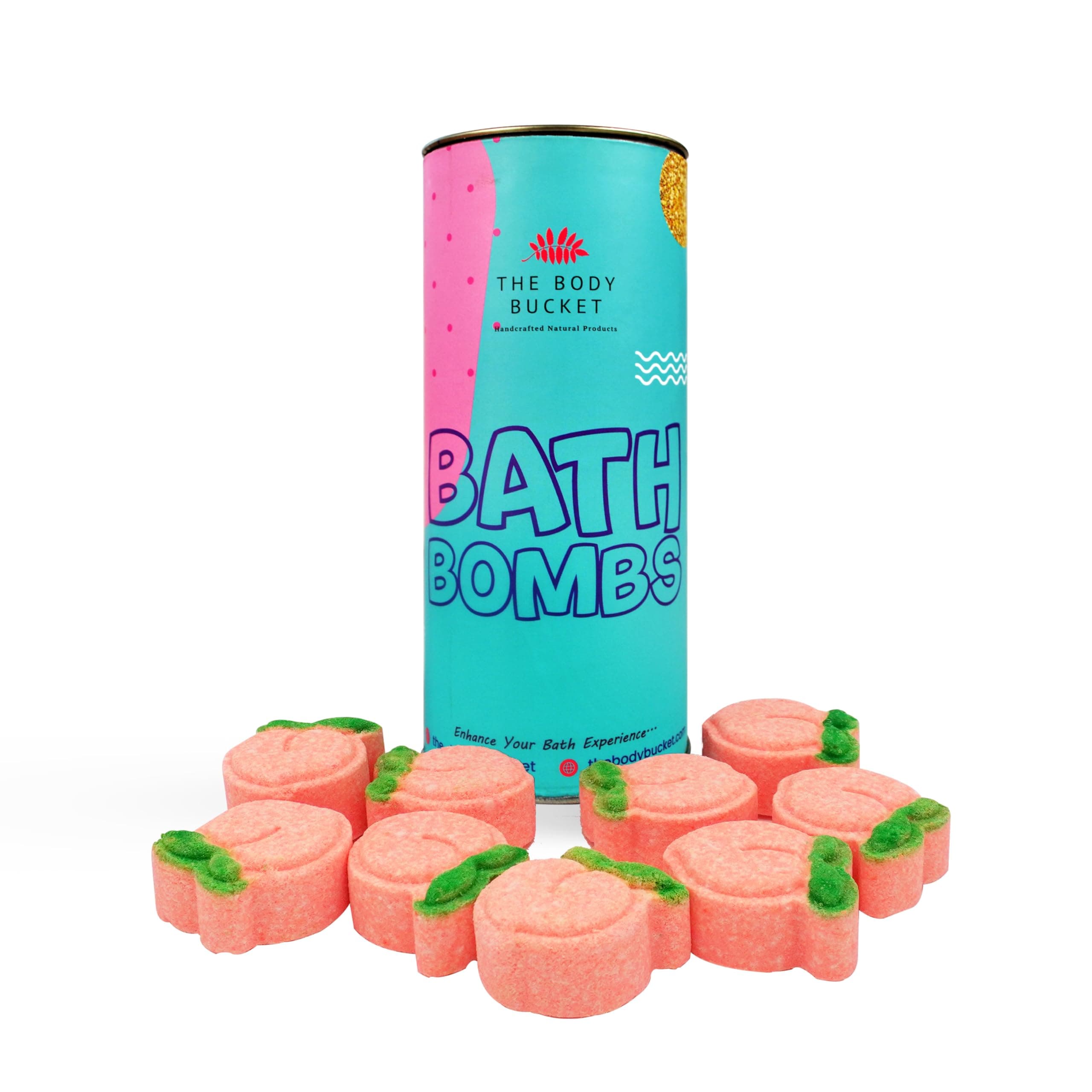 Mini Peachy Blush Bath Bomb - 20 Grams Each (Pack of 10) | Organic Handcrafted | For Fizzes Spa & Pedicure | Perfect Bath Gift Set for Kids, Men & Women