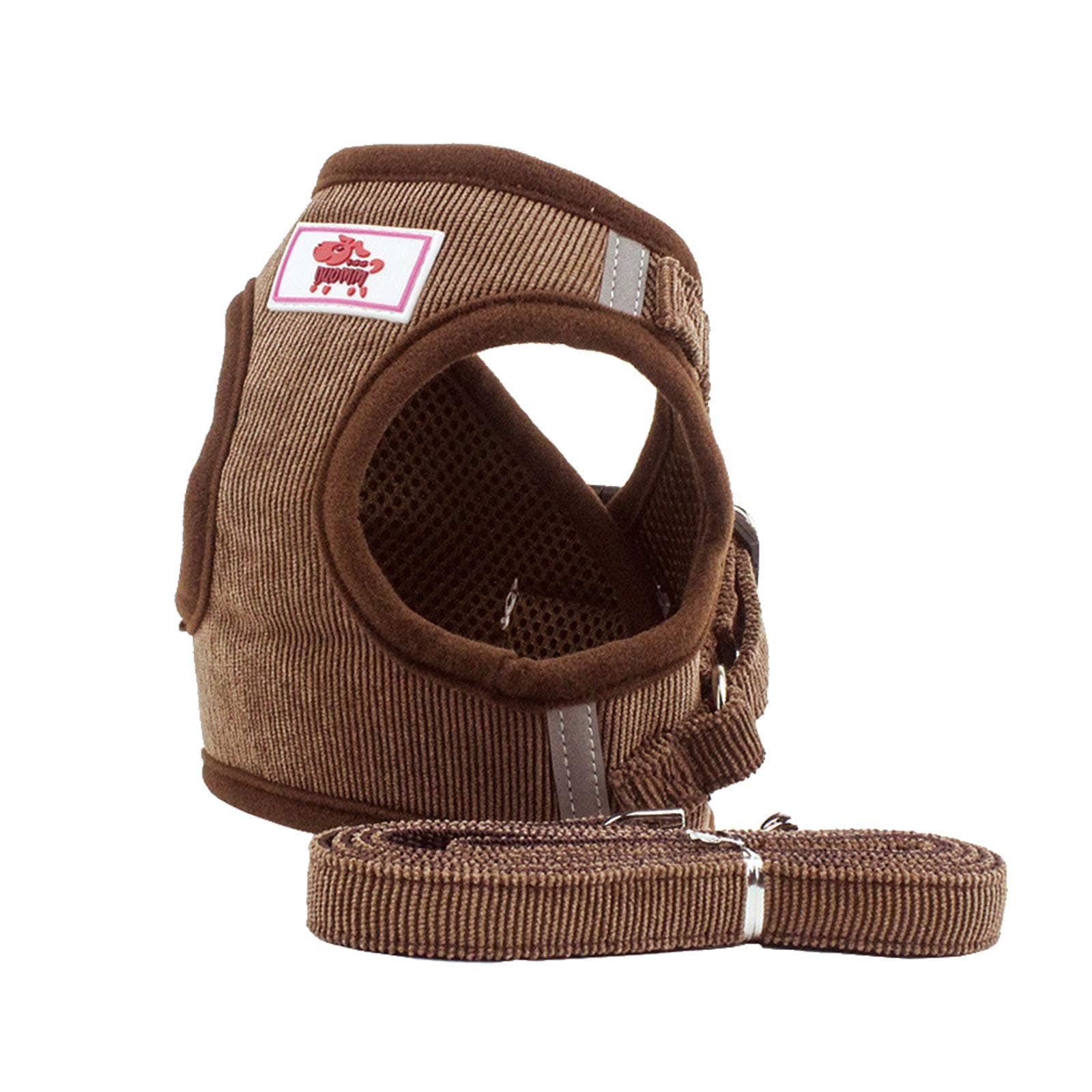 Comfort Fabric No Pull Cat Collar Harness and Lead Set for Walking, Escape Proof Cats Vest Harnesses for Rat/Rabbit/Small Animals/Cats, Easy Control Protective Cat Collars Extra Small