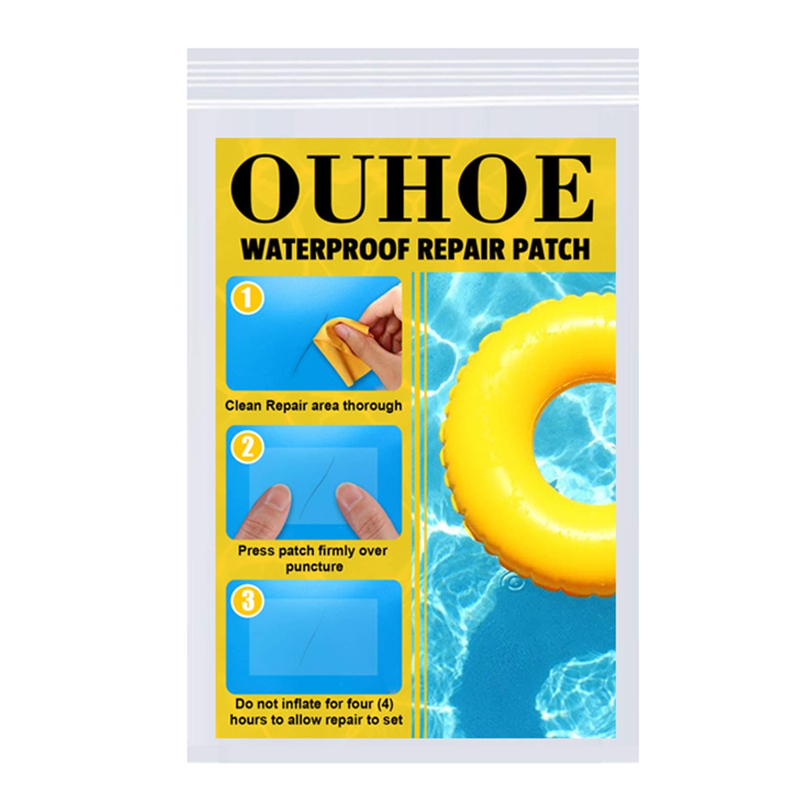 Irovami OUHOE 10Pcs Waterproof Leakproof Repair Patch Cuttable Adhesive Patch for Swim Ring Inflatable Objects