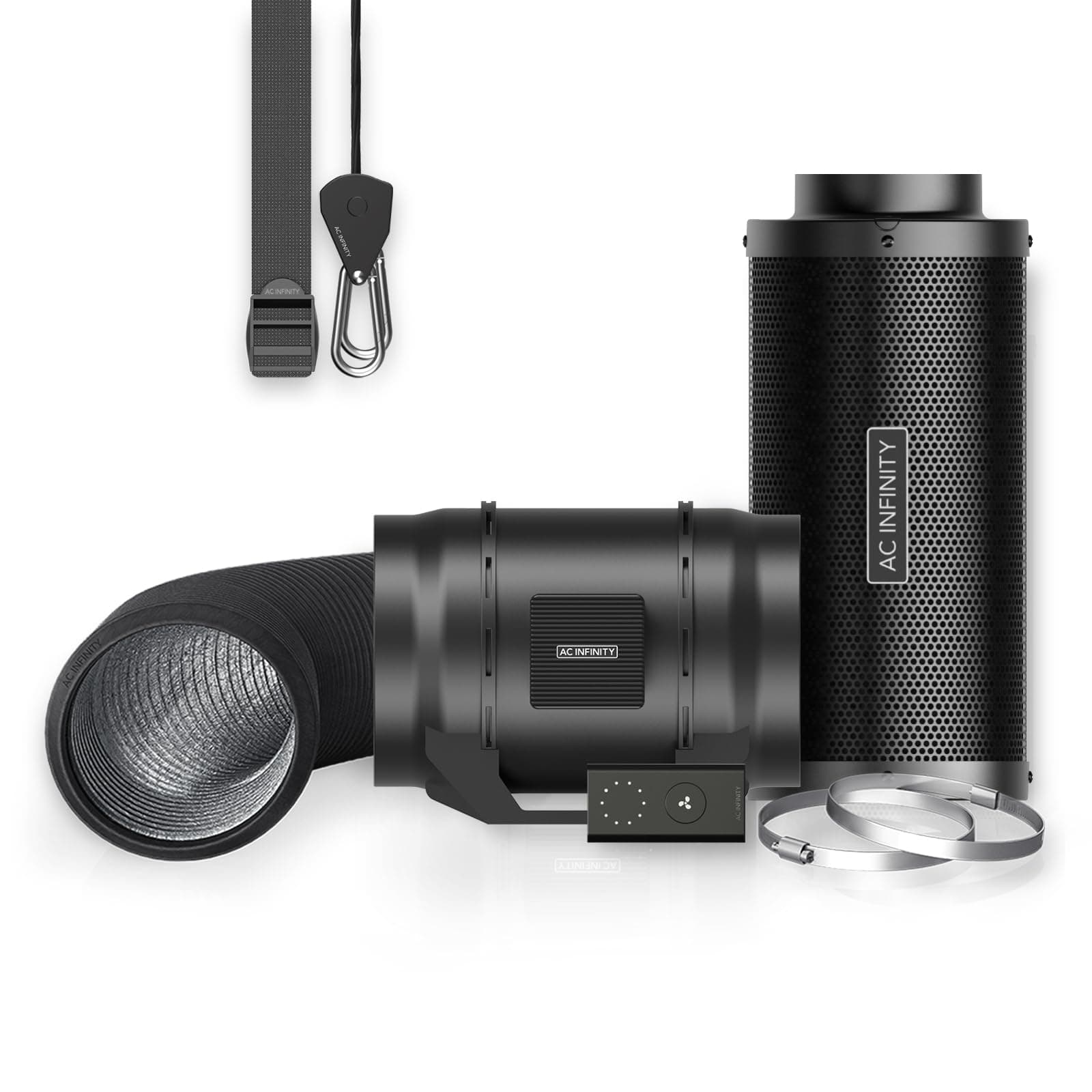 Air Filtration Kit 8”, CLOUDLINE LITE Inline Fan and Carbon Filter Combo, Cooling and Ventilation System for Grow Tents, Hydroponics, Indoor Gardening