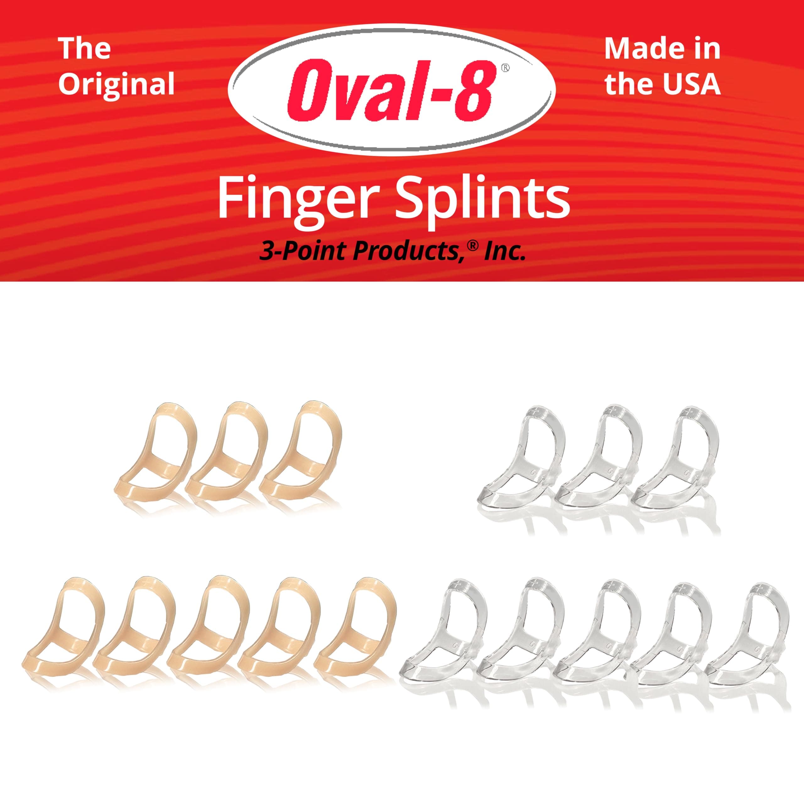 3-Point Products Oval-8 Multi-Size Pack of 3 Sizes 6, 7, 8