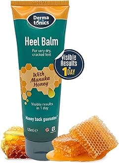 Dermatonics Fast-Acting Manuka Honey Heel Balm | Nourishing Formula for Dry, Cracked Heels | Hydrates and Softens Feet | Safe for Diabetics | 4.23 Fl oz