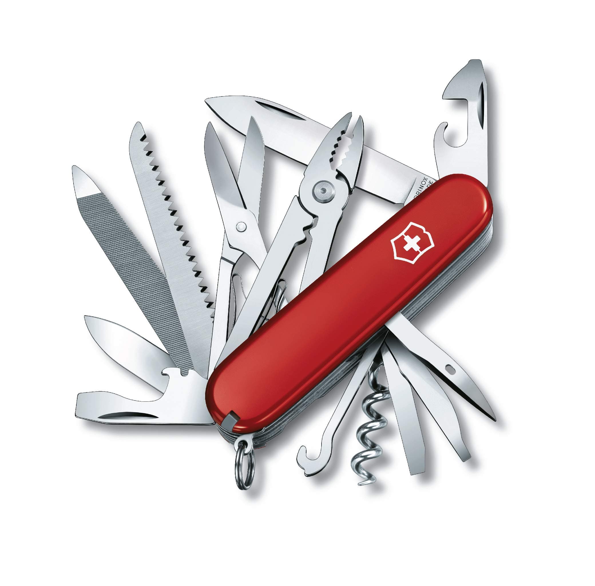 Victorinox Swiss Army Knife - Handyman - 24 Functions, Multi-Utility Tool - Red, 91 mm