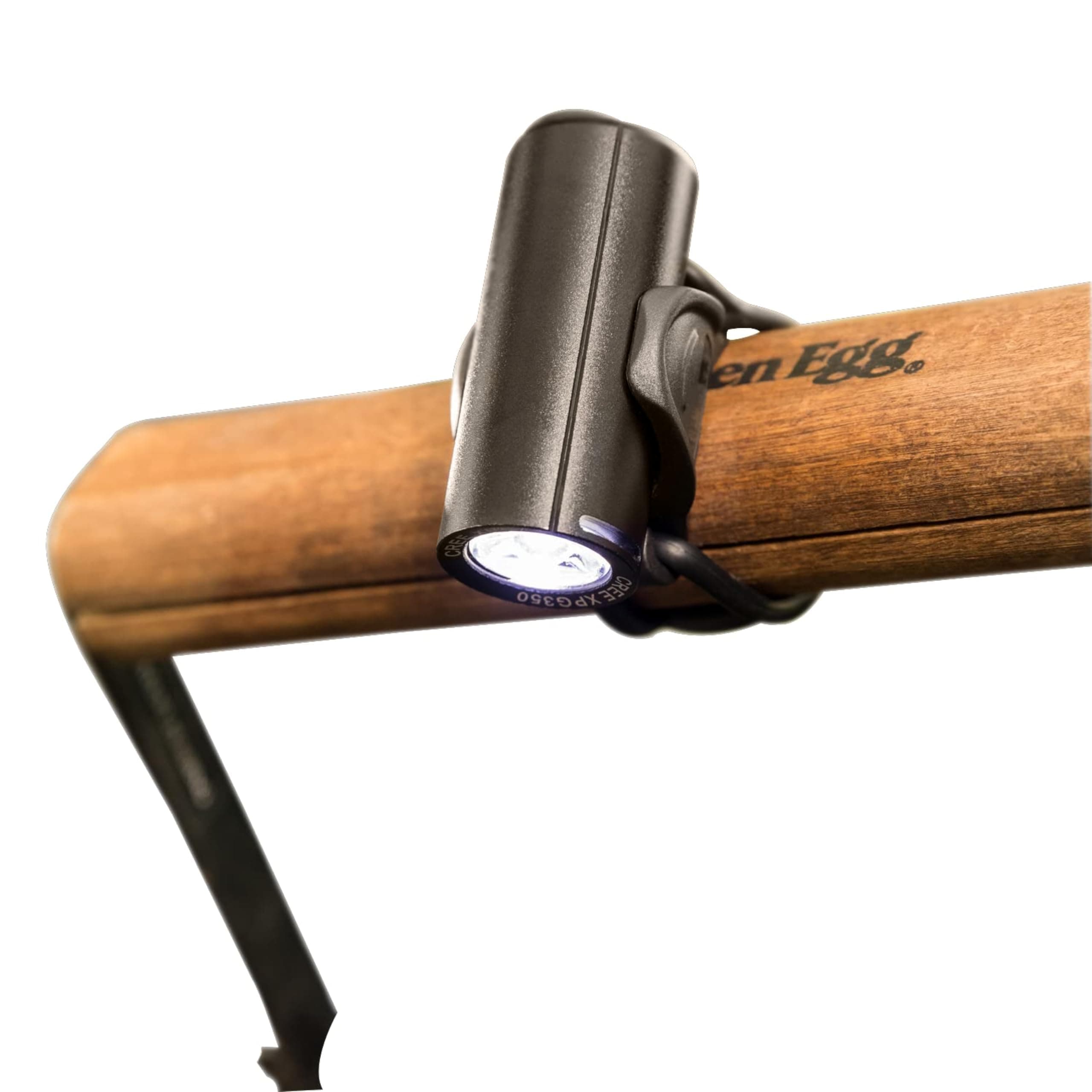 Night Light for Big Green Egg (Black) - A Rechargeable, Rotatable, Bright LED Light That Wraps Around The BGE Handle and Illuminates Everything You are Cooking