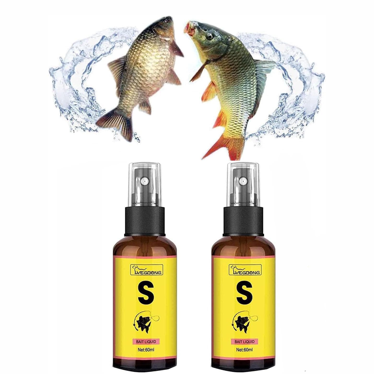 2Pcs Red Worm Scent Fish Attractants for Baits, [Upgrade-Version] High Concentration Fish Bait Attractant Enhancer, Fishing Equipment Accessories