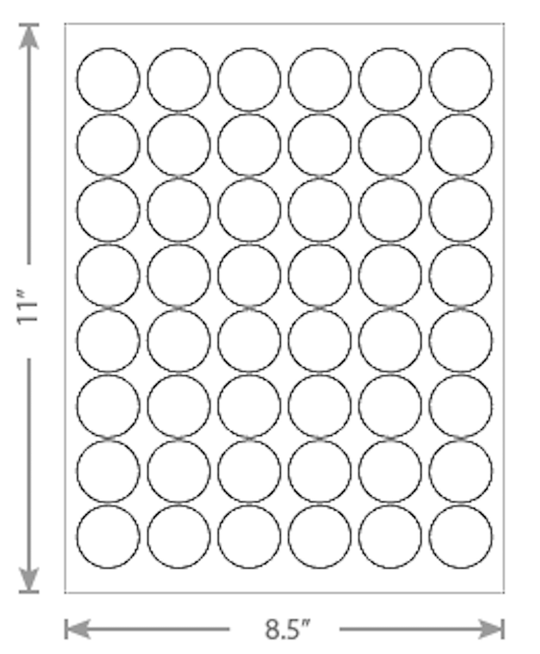 25 Sheets White Laser Inkjet 1.2" Blank Round Circle Dots Inventory Labels 48-Up
