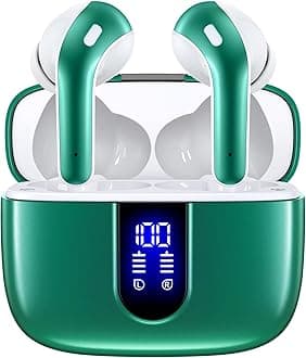 - Bluetooth Headphones True Wireless Earbuds 60H Playback LED Power Display Earphones with Wireless Charging Case IPX5 Waterproof in-Ear Ear buds with Mic for TV Smart Phone Laptop Computer Sports