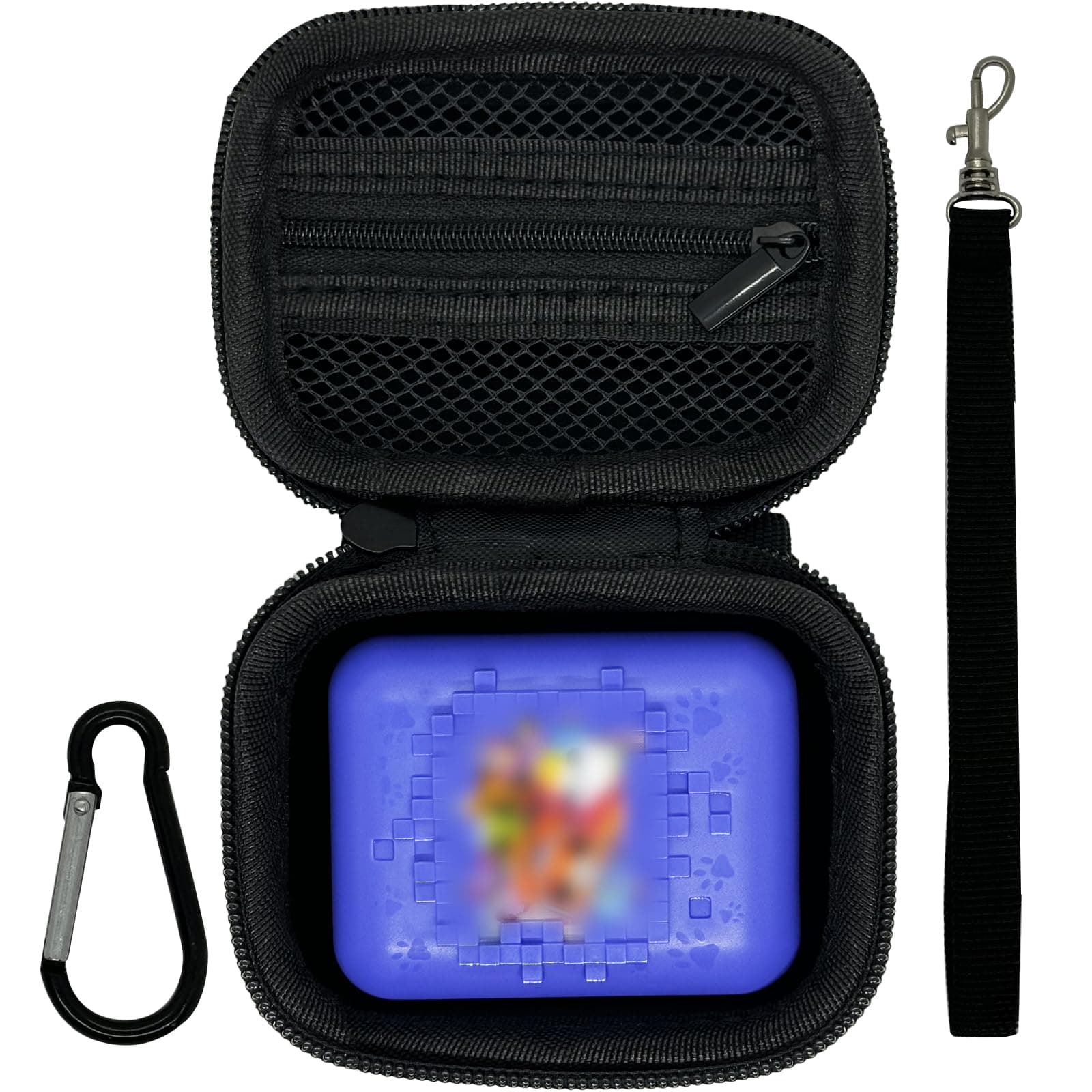 Hard Carrying Case for Bitzee Interactive Toy Digital Pet, Hard Travel Storage Holder for Bitzee Virtual Electronic Pets, Protective Storage Organizer with Zipper Mesh Pocket for Bitzee Accessories