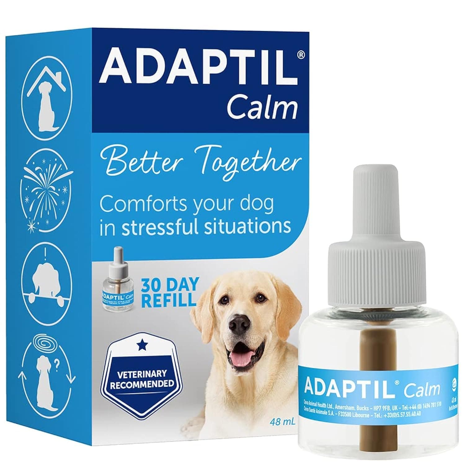 Calm 30 day Refill, helps dog cope with behavioural issues and life challenges - 48 ml (Pack of 1)