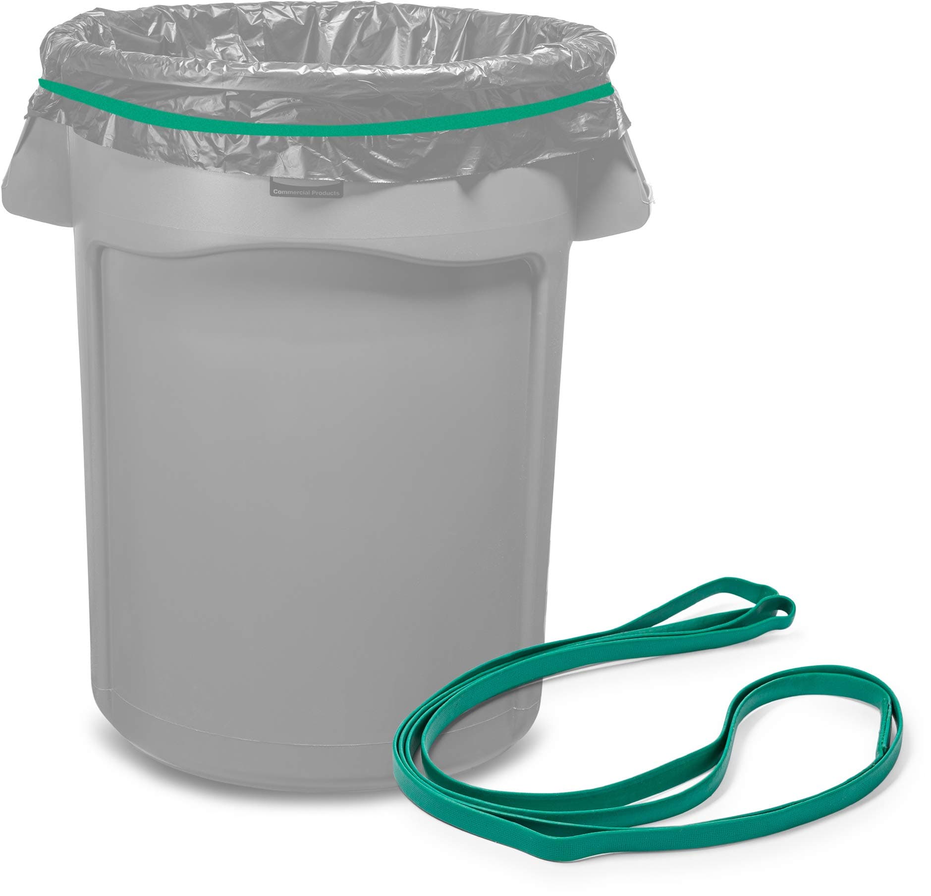 Tasker Rubber Bands for 55 Gallon Trash Cans, (Value - 6 Pieces)