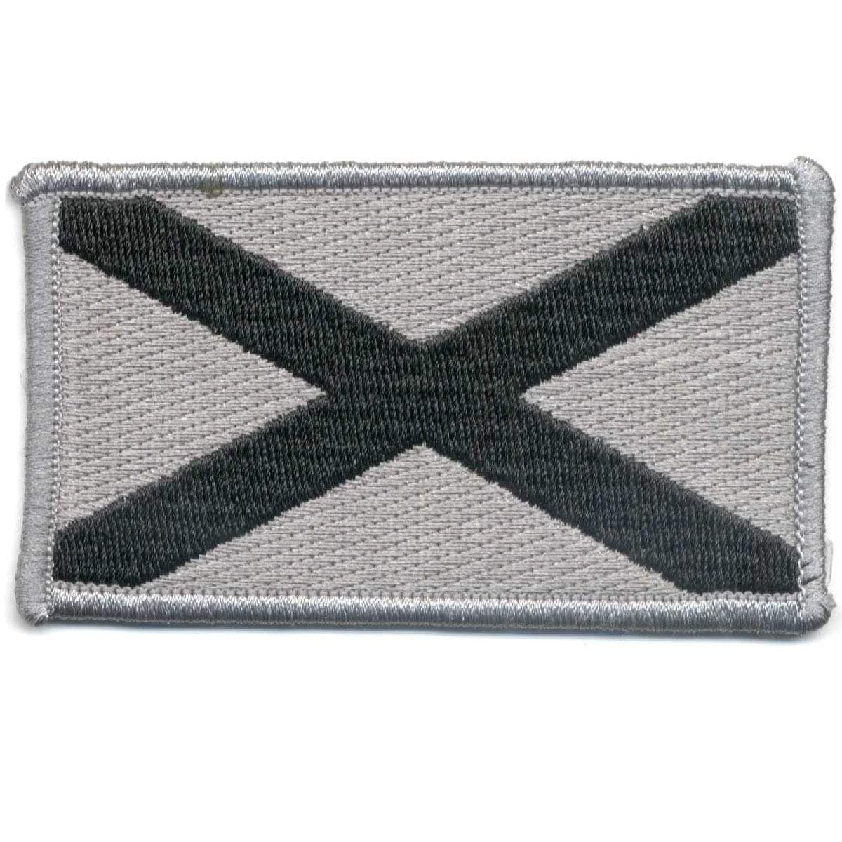 Strange Cargo Alabama State Flag Embroided Patch 2"x3.5" | Grey/Black or Olive Drab | Heat Adhesive Back