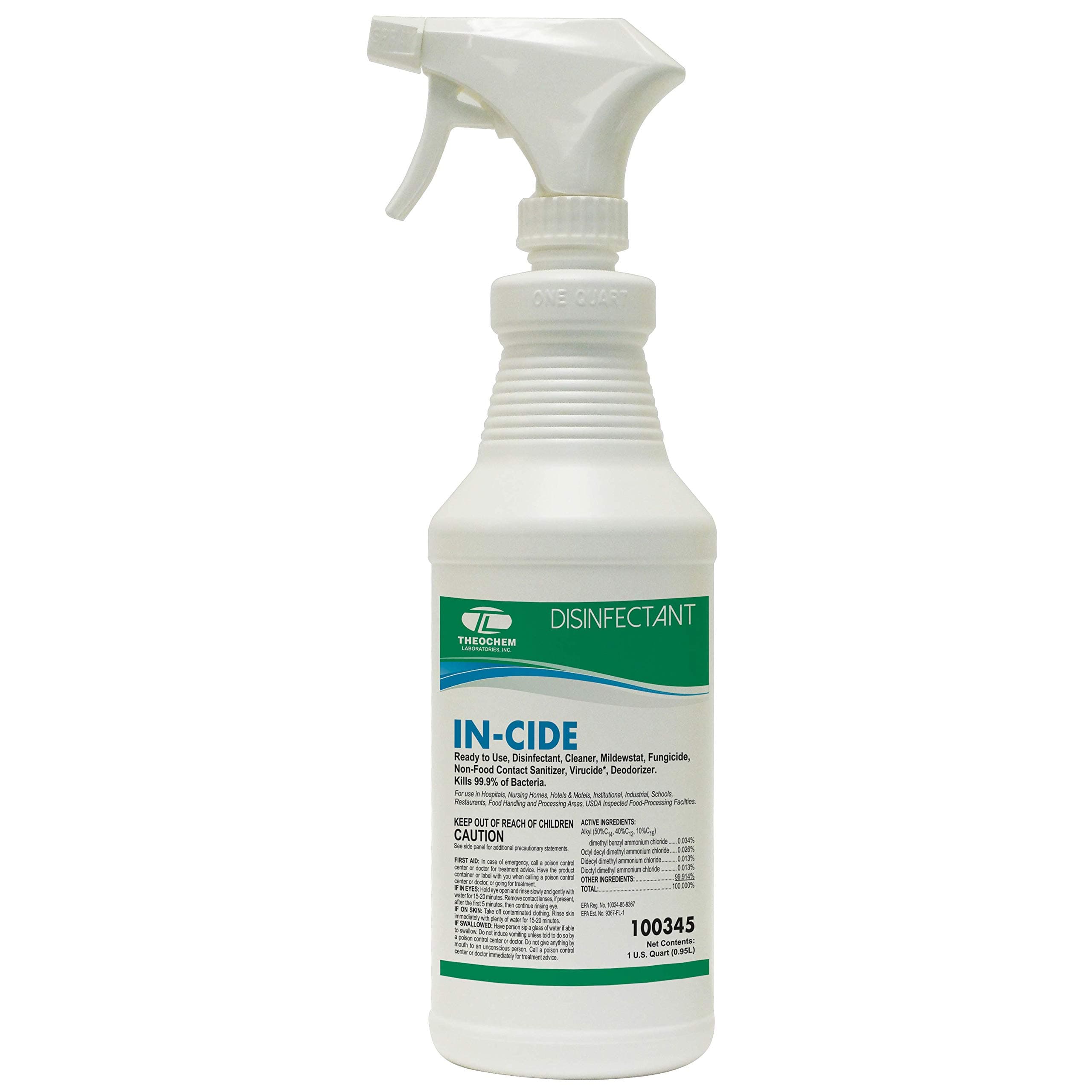 Laboratories in-Cide Multi Surface Fresh Disinfectant Cleaner (1 Quart)